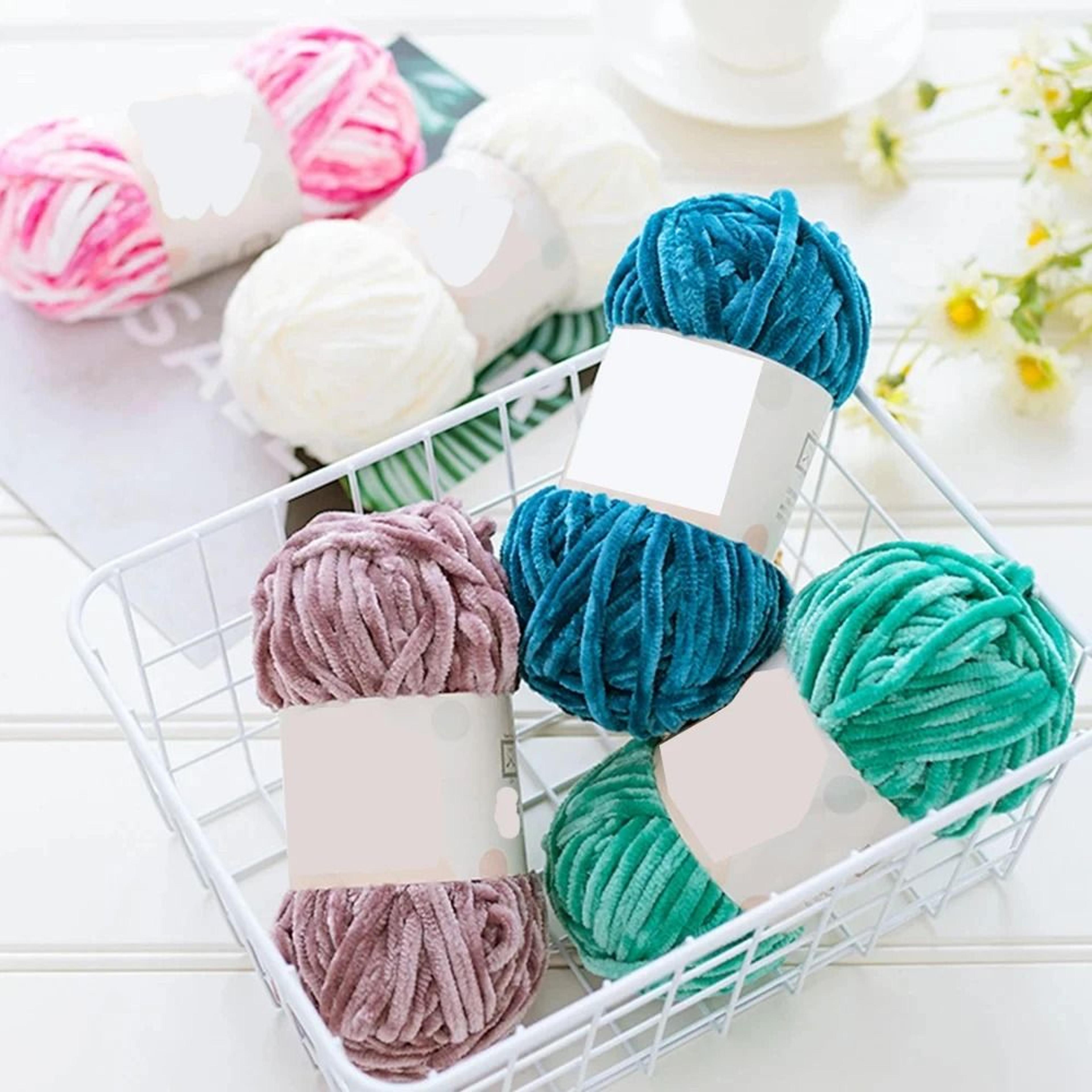87Yard Thick Chenille Velvet Knitting  Crochet Yarn 2