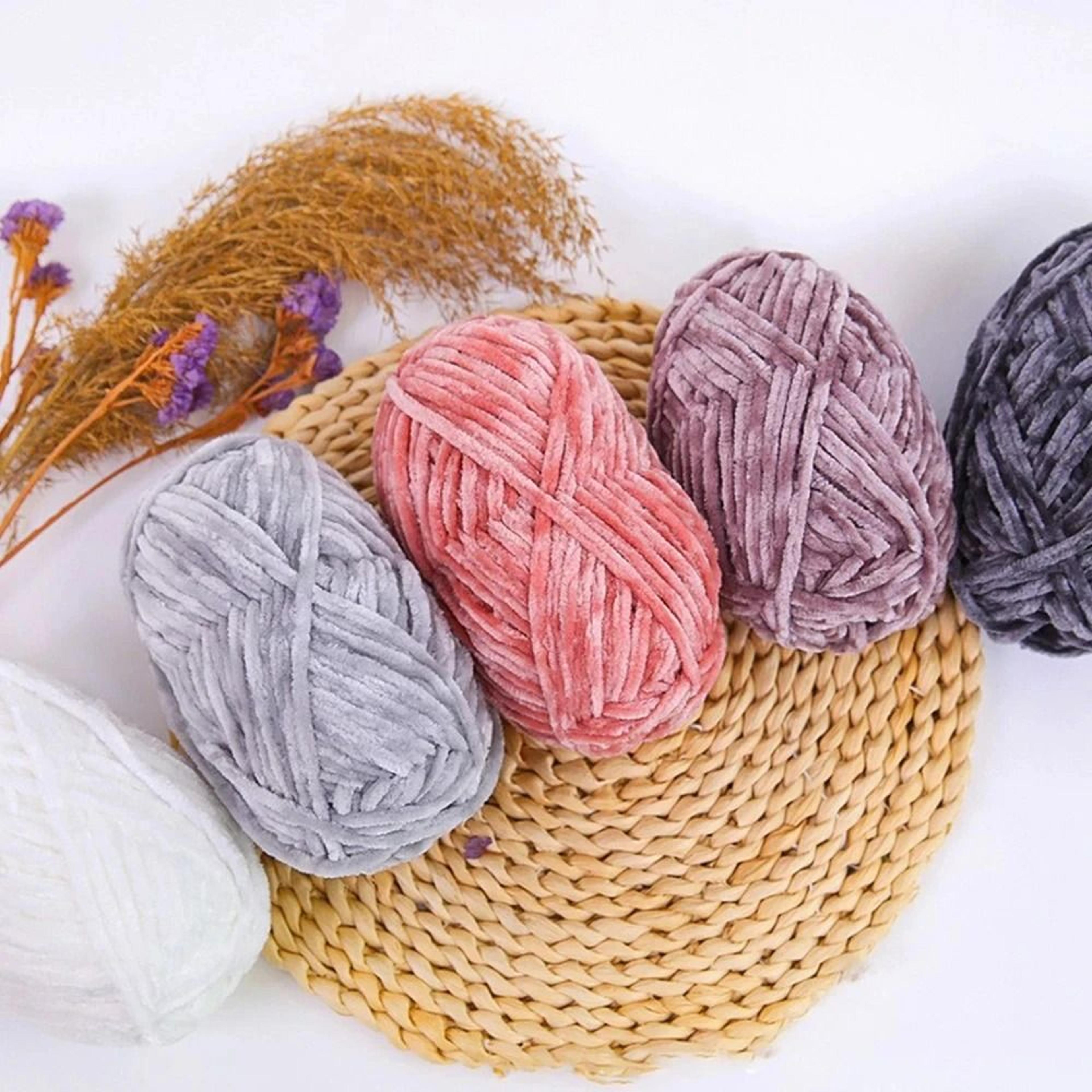 87Yard Thick Chenille Velvet Knitting  Crochet Yarn 3