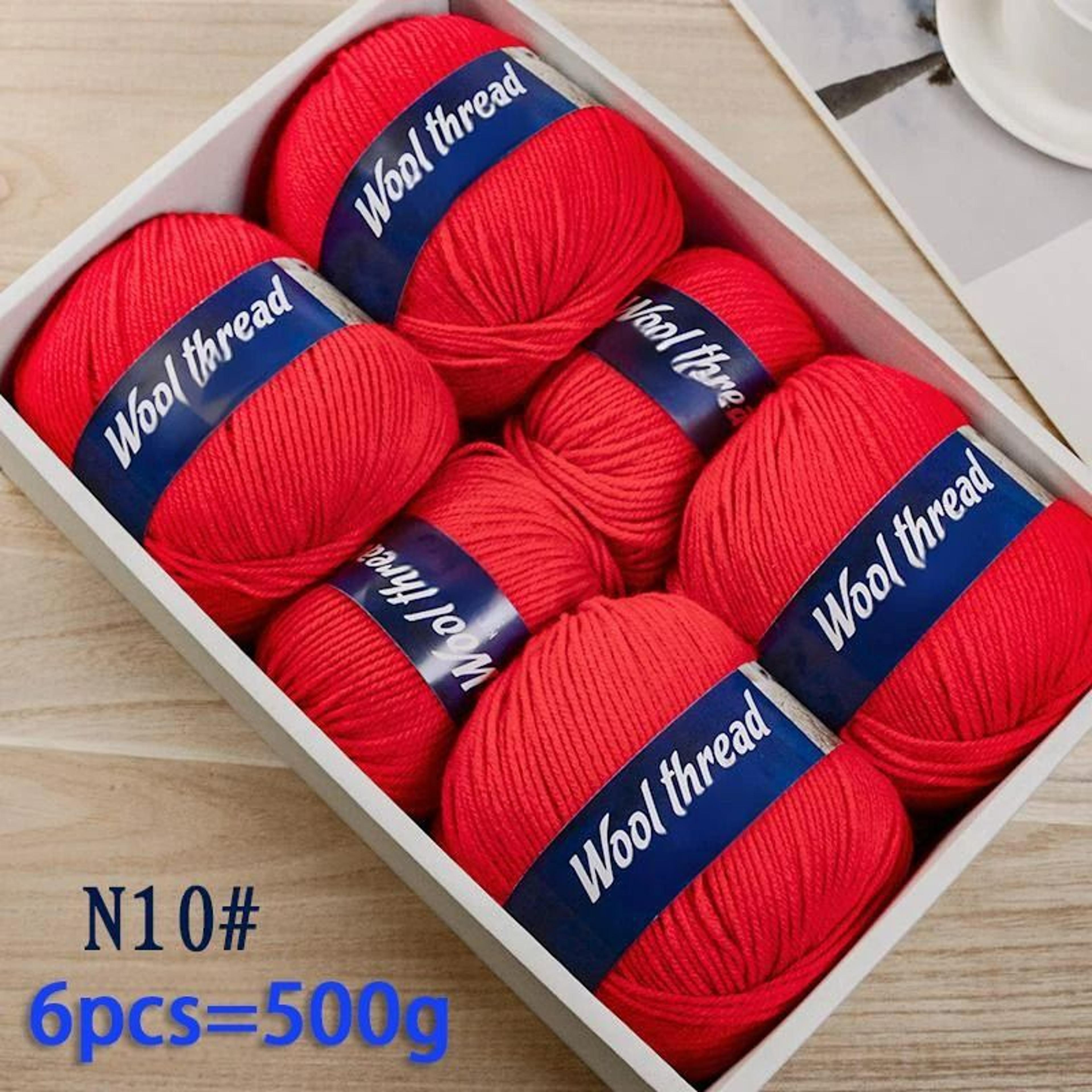 11 Lb Fine Sheep Wool HandKnitting Yarn Set 6 Pieces 10