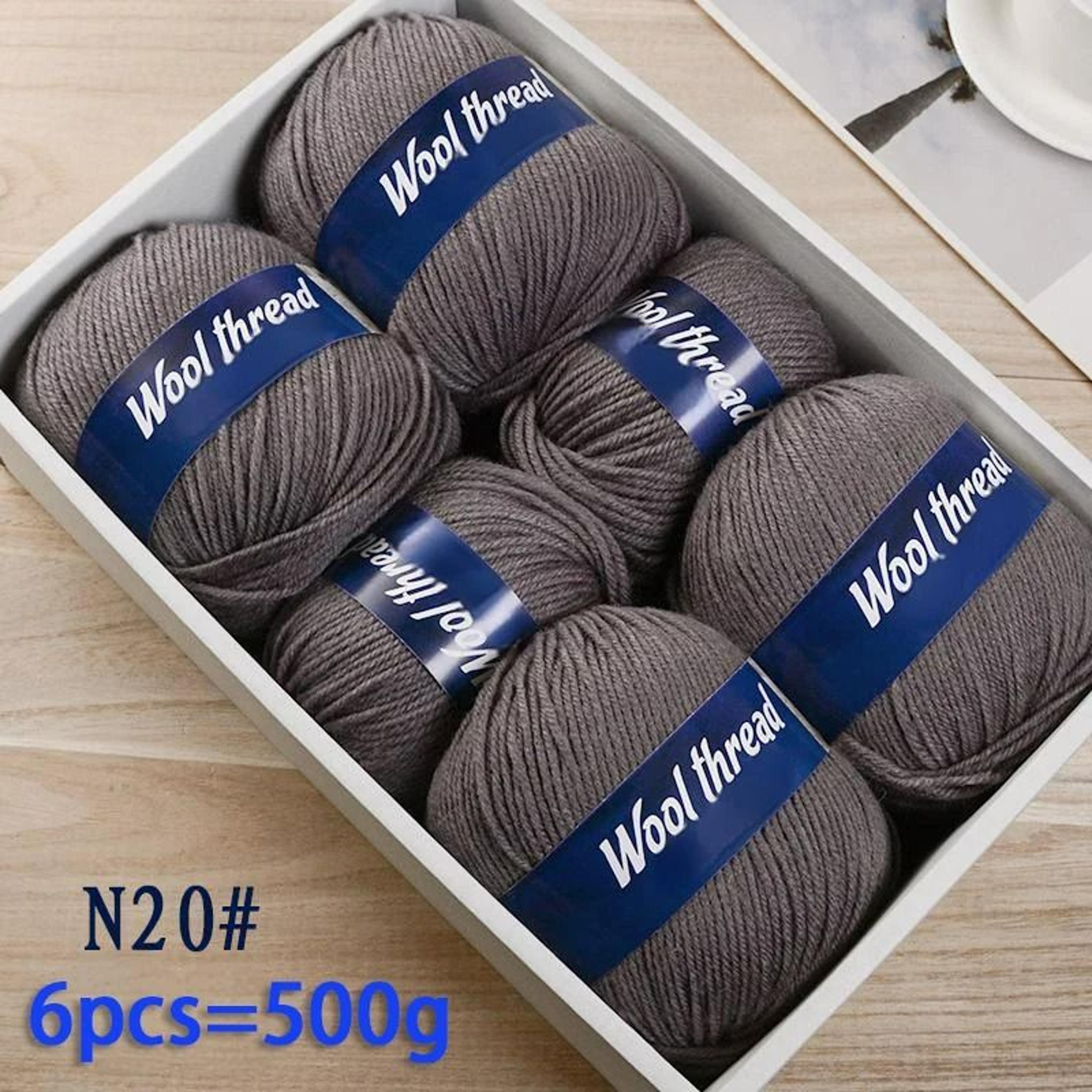 11 Lb Fine Sheep Wool HandKnitting Yarn Set 6 Pieces 15