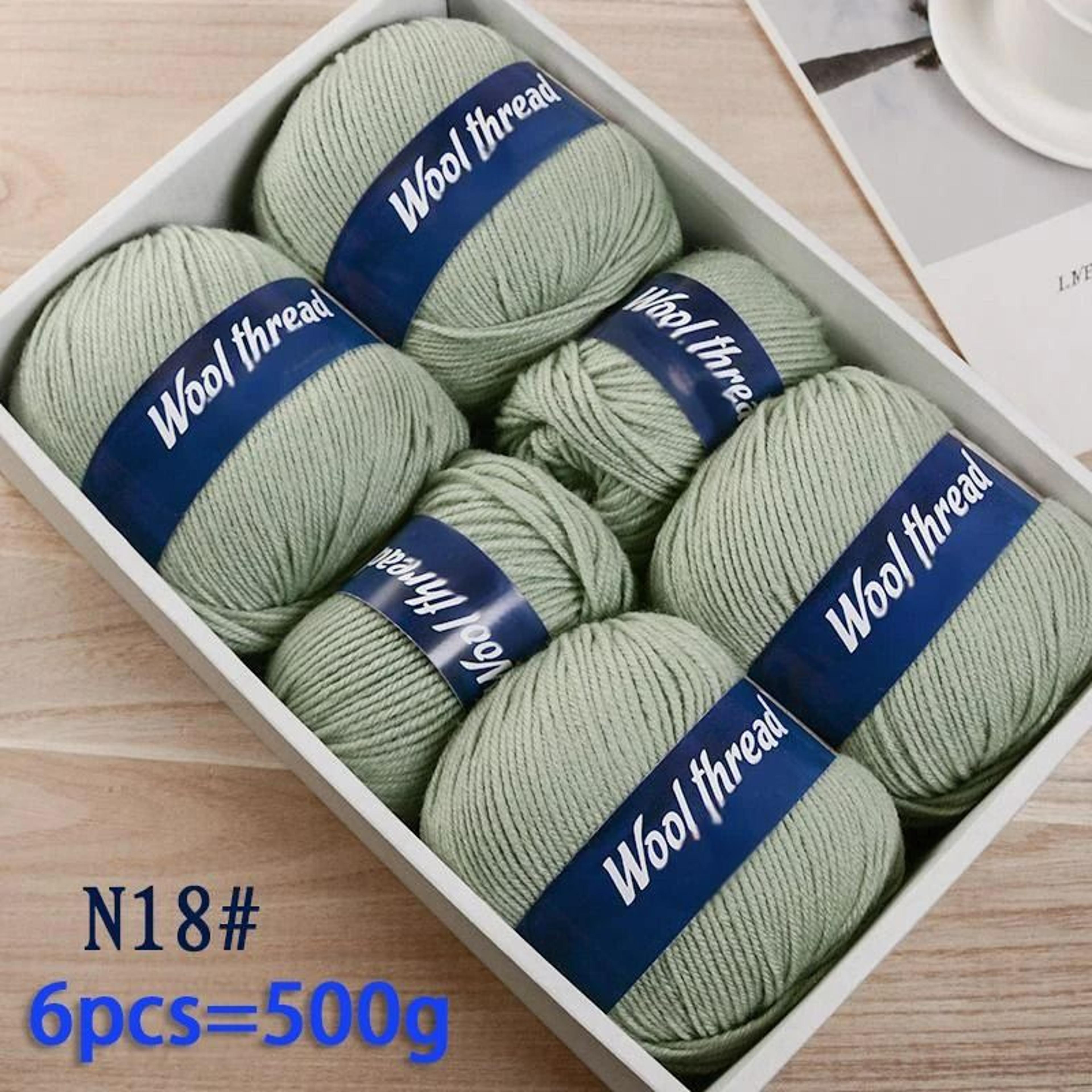 11 Lb Fine Sheep Wool HandKnitting Yarn Set 6 Pieces 16