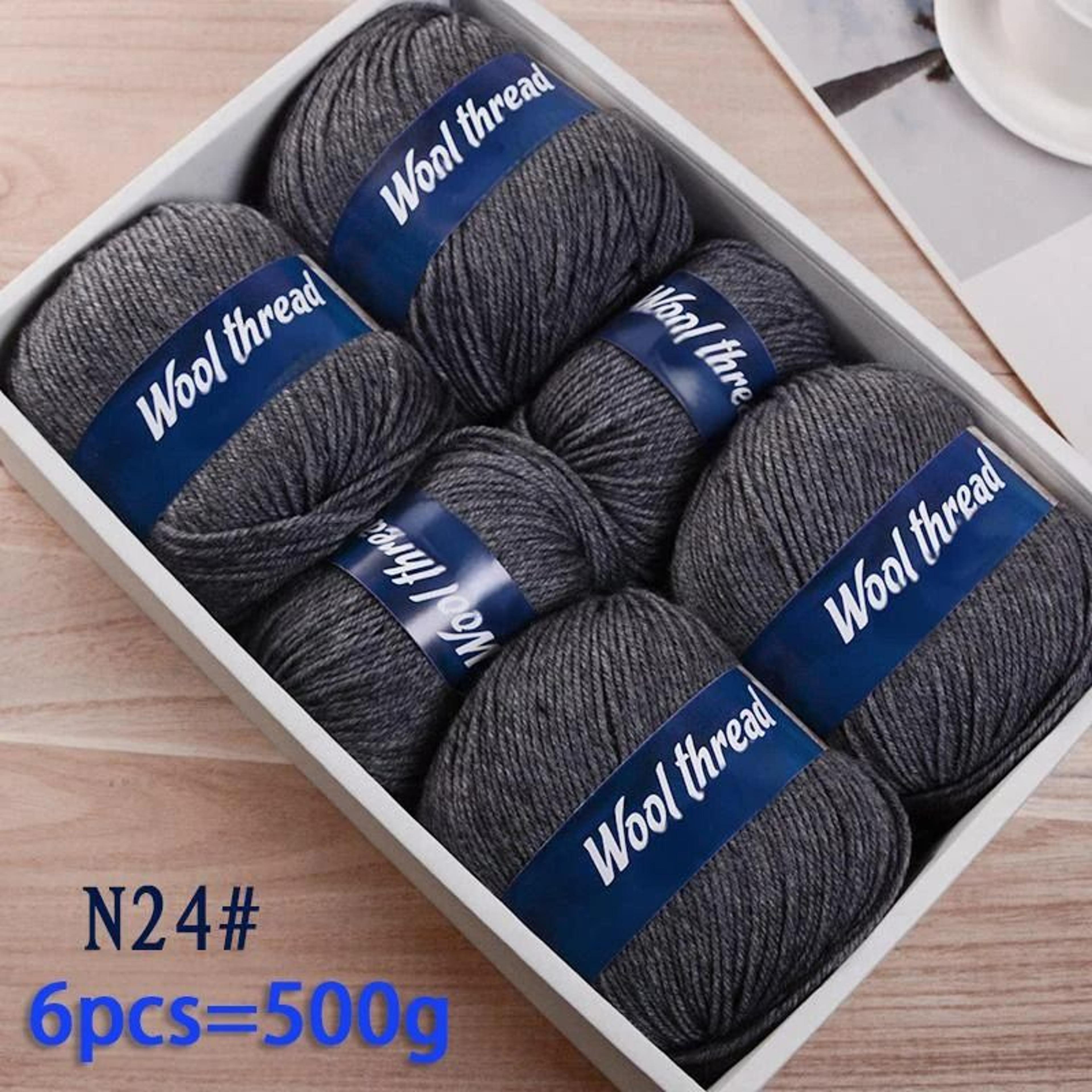 11 Lb Fine Sheep Wool HandKnitting Yarn Set 6 Pieces 19