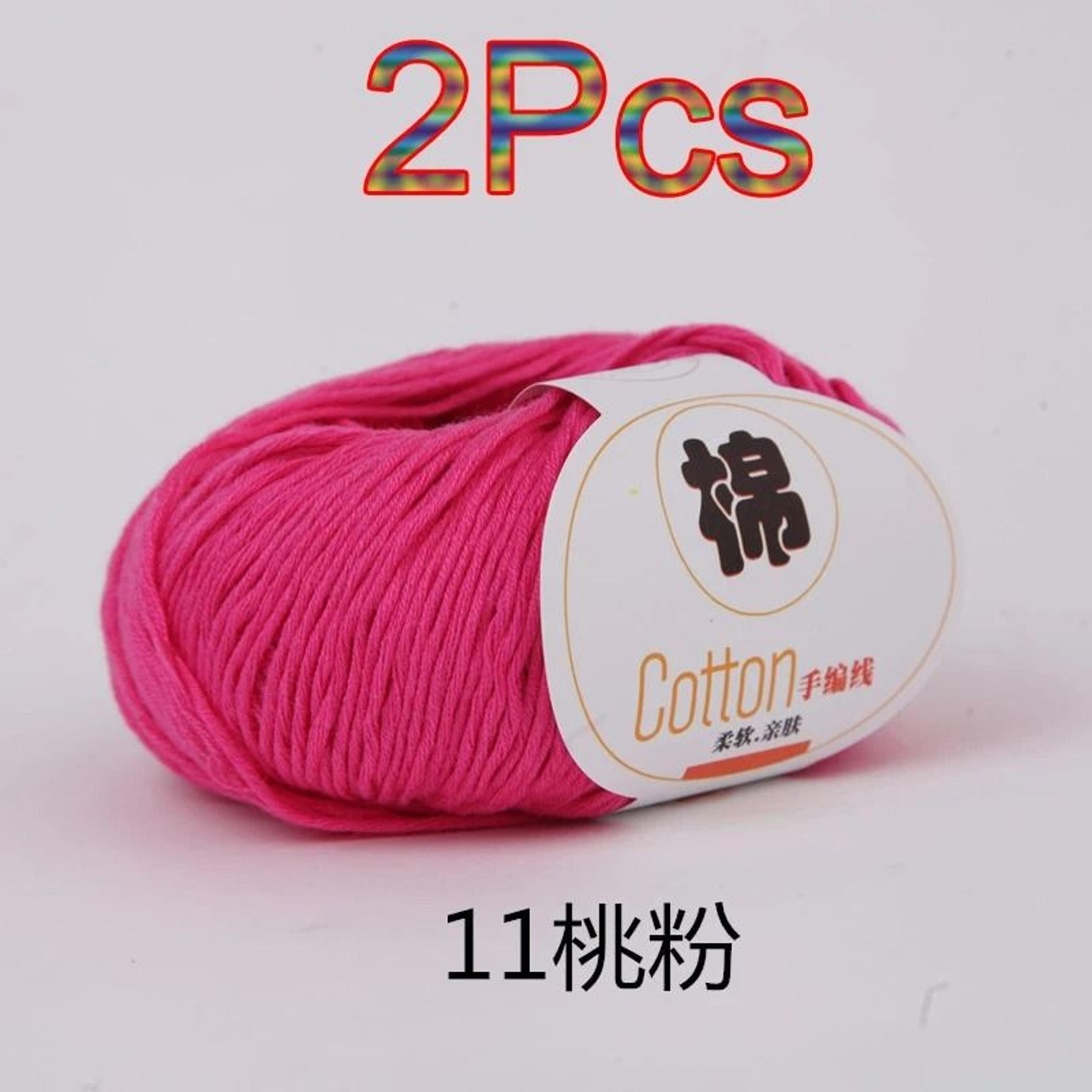 2Piece 100 Pure Cotton HandKnitting  Crochet Yarn Set 7