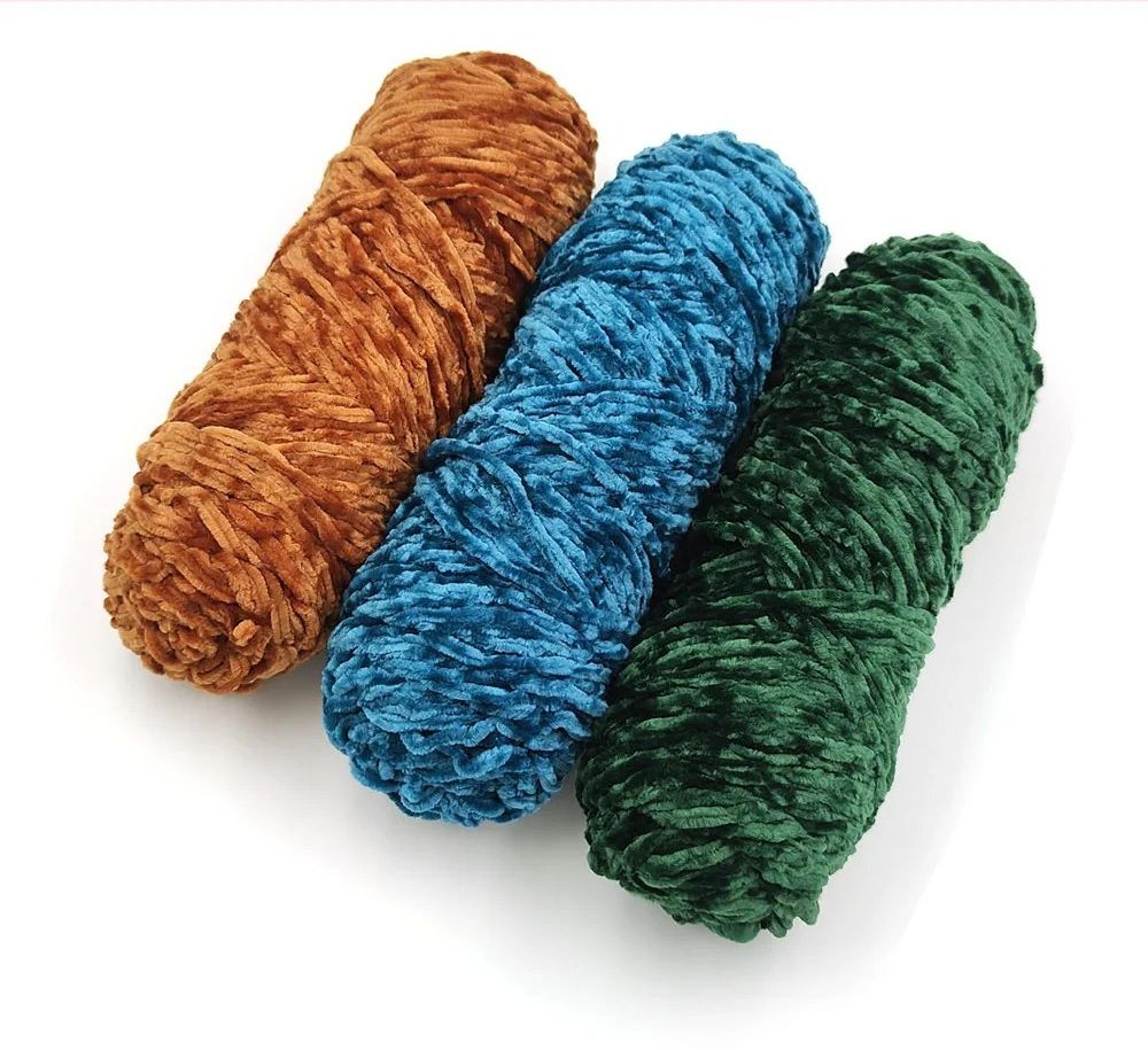 premium velvet chenille yarn pack for blankets, coats & cushions