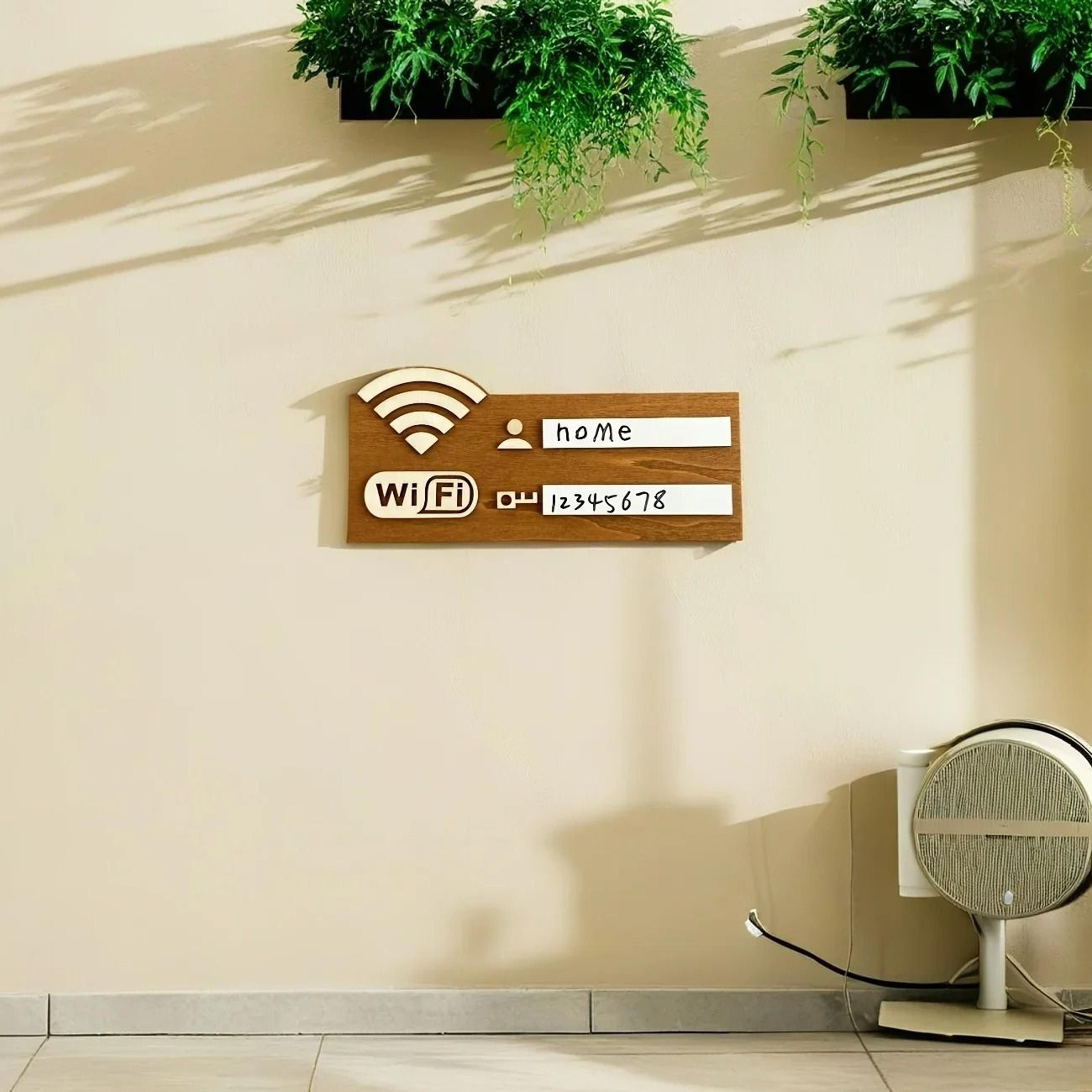 Rustic Wooden WiFi Password Sign 5