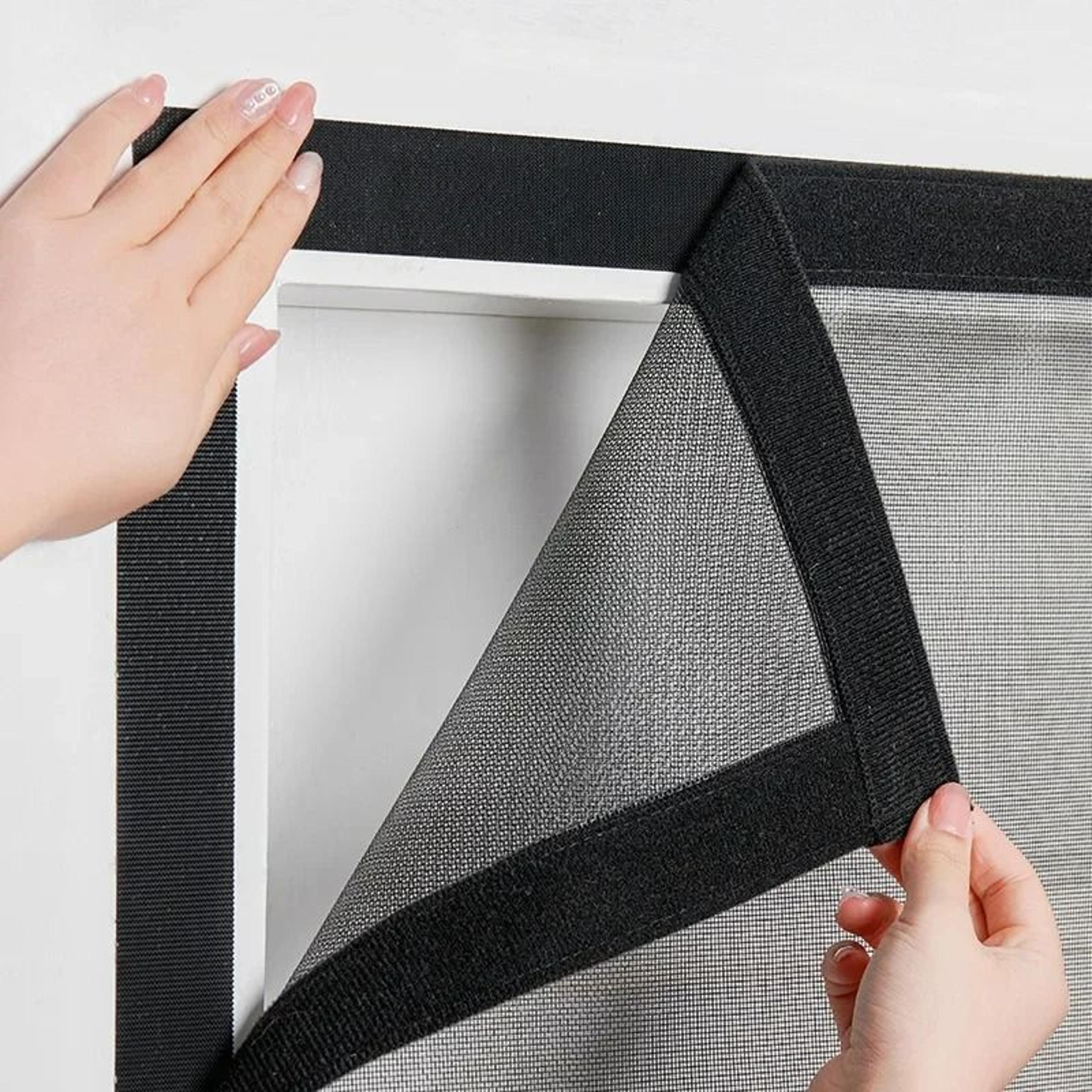 Elite Black Side Opening Magnetic Fiberglass Door Screen Mesh 3