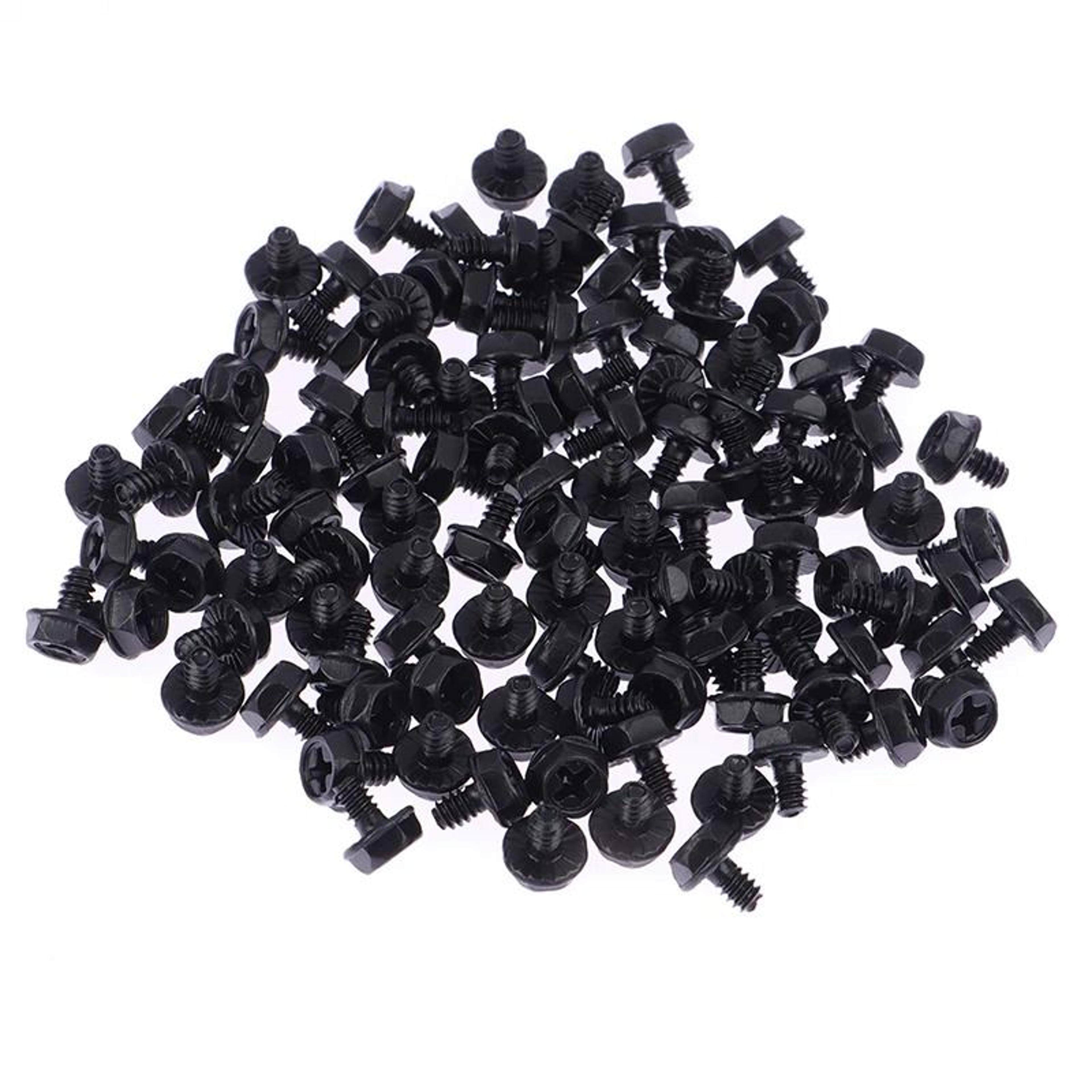 100 Piece Toothed Hex Head Computer PC Case Motherboard Mounting Screws 7