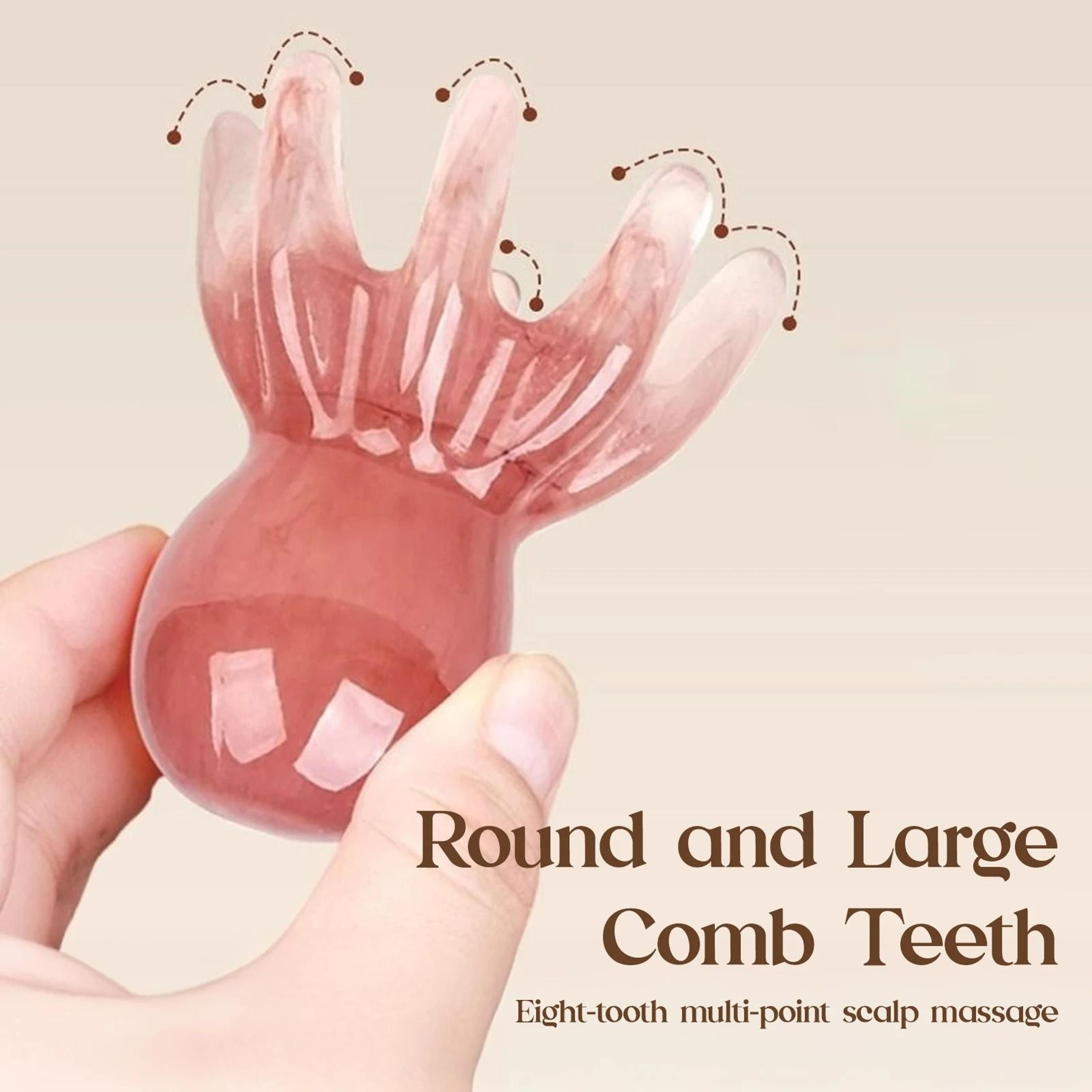 Cute Octopus Head Massager And Manual Acupressure Gua Sha Scalp Comb 3