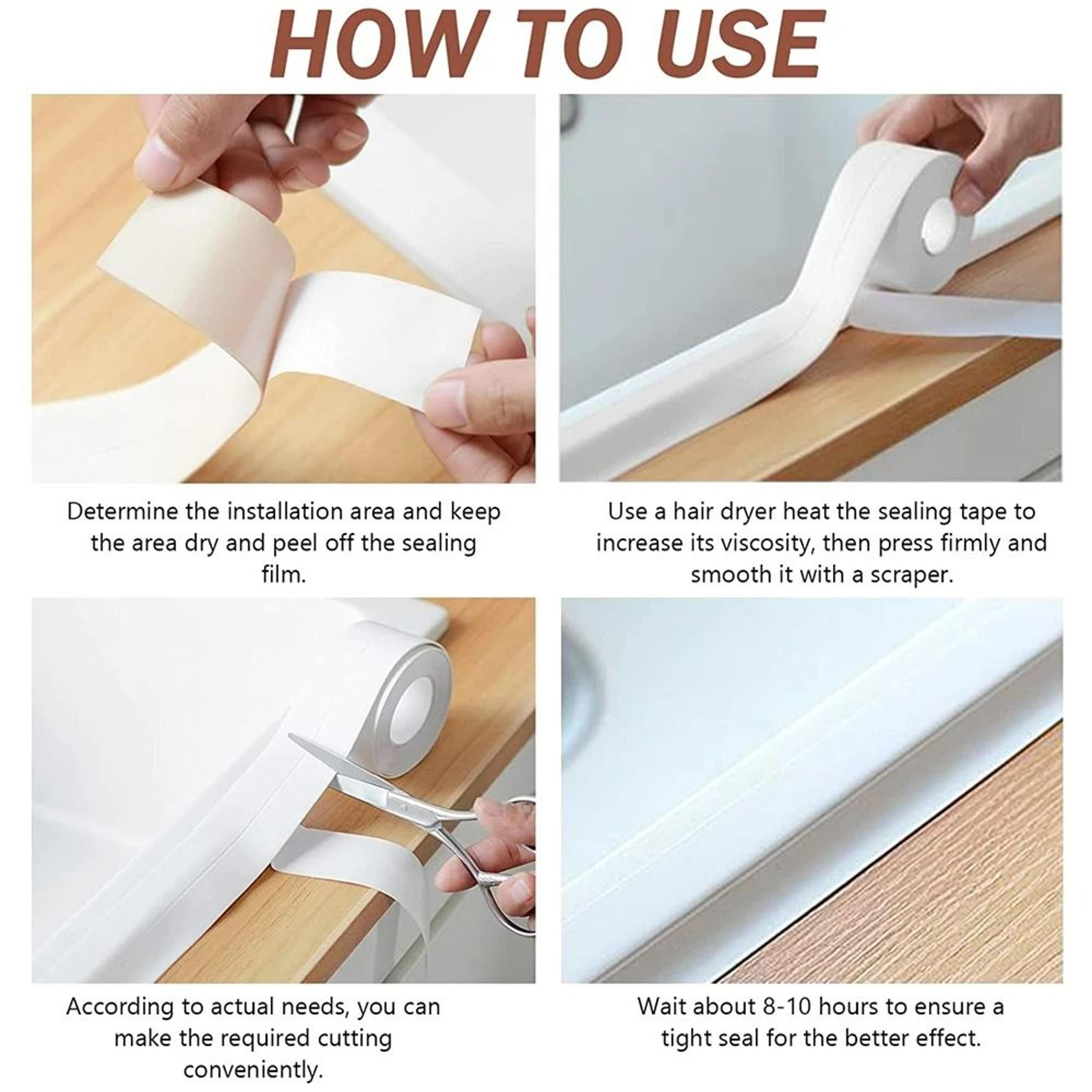 SelfAdhesive PVC Bathroom And Kitchen Caulk Sealing Tape Roll 1