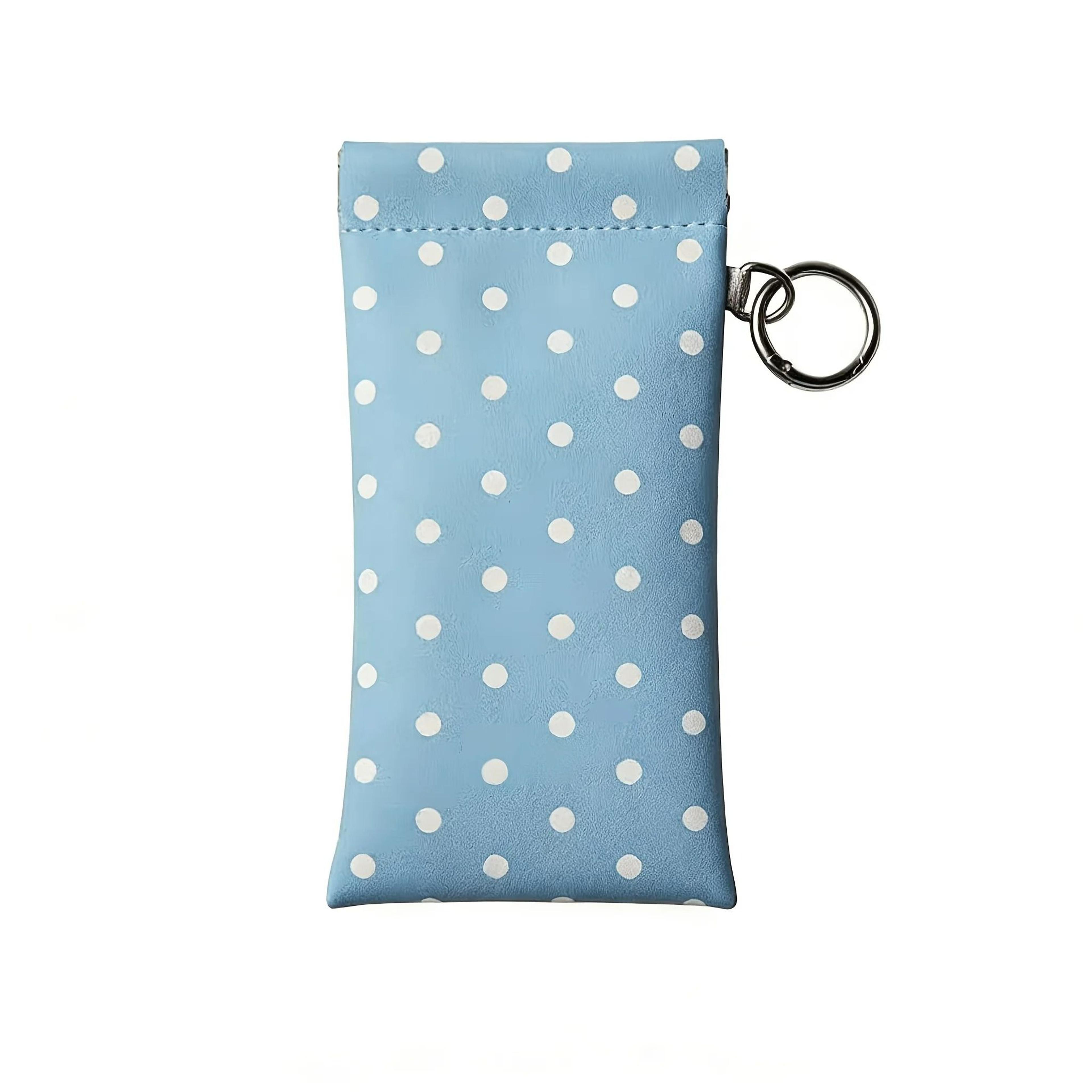 Faux Leather Cute Polka Dot Magnetic Glasses Pouch With Hook And BuiltIn Lens Cloth 6