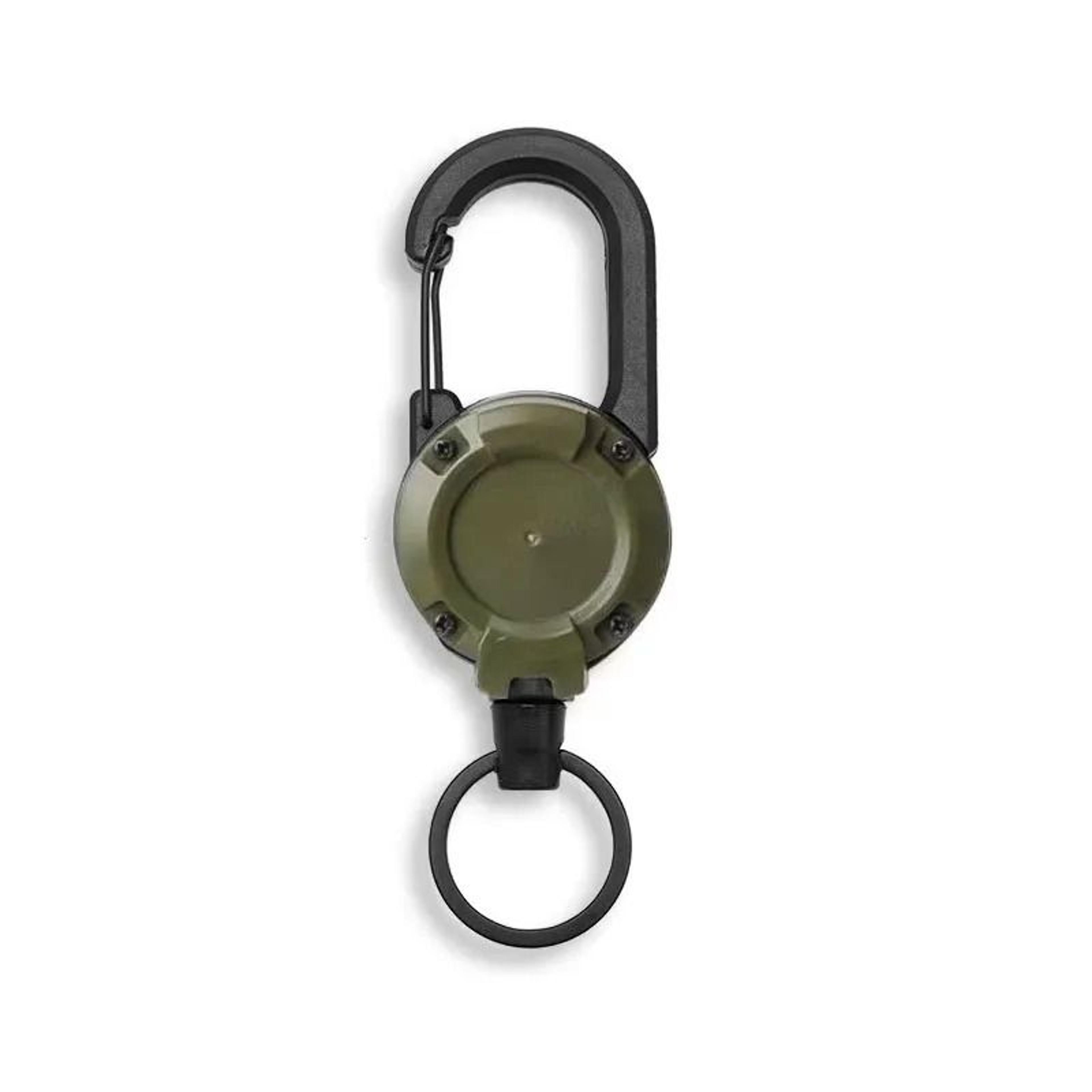 Retractable HeavyDuty Carabiner Reel Keychain With Strong Steel Wire Cord 6