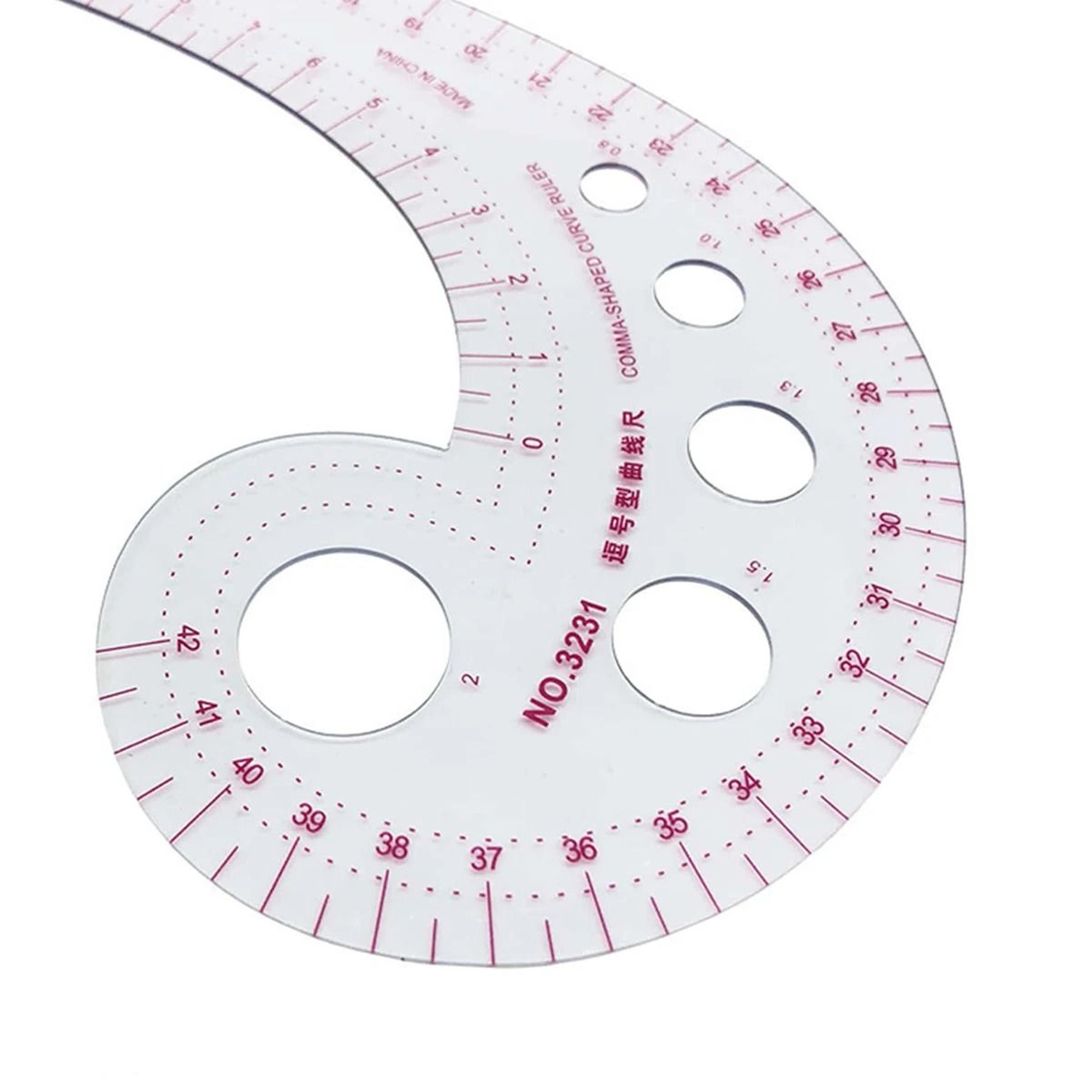 CommaShaped French Curve Sewing Ruler 165 In For Garment Drafting And Pattern Making 2