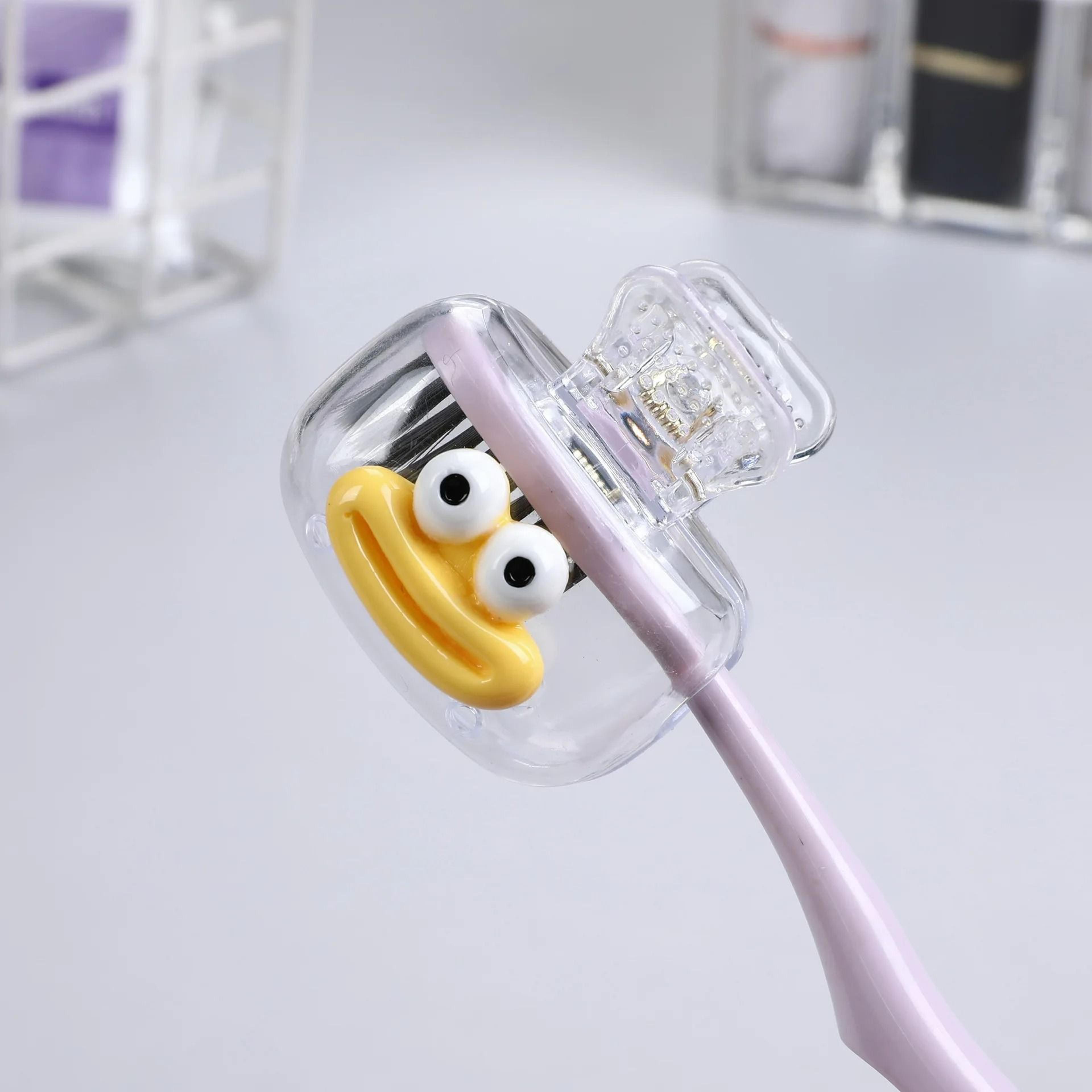 Portable Travel Toothbrush Head Covers With Snap Clip Protection 7