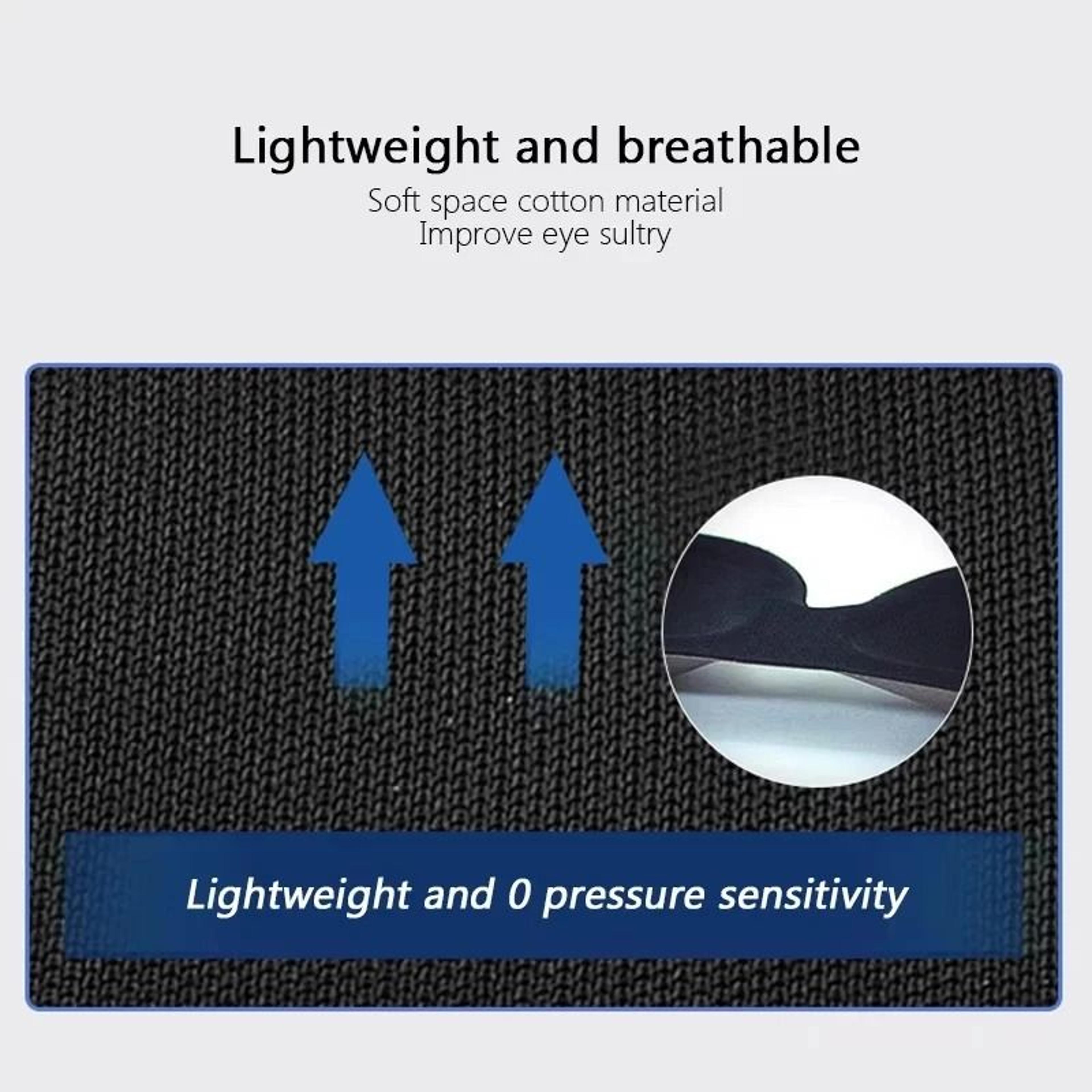 3D Contoured Sponge LightBlocking Sleep Eye Mask With Adjustable Velcro Strap 5