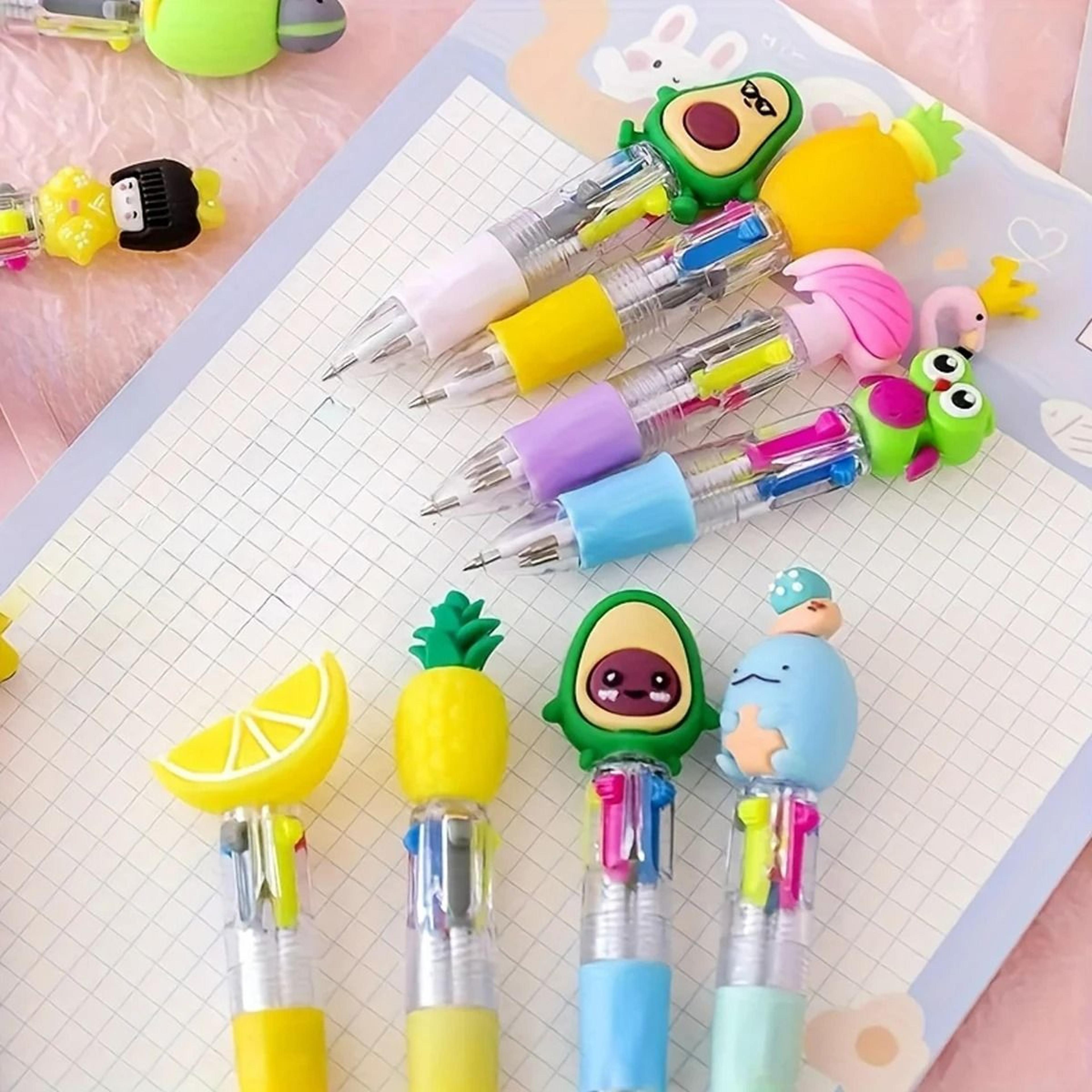 12Piece Cute 4in1 Multicolor Retractable Mini Ballpoint Pens Set 2