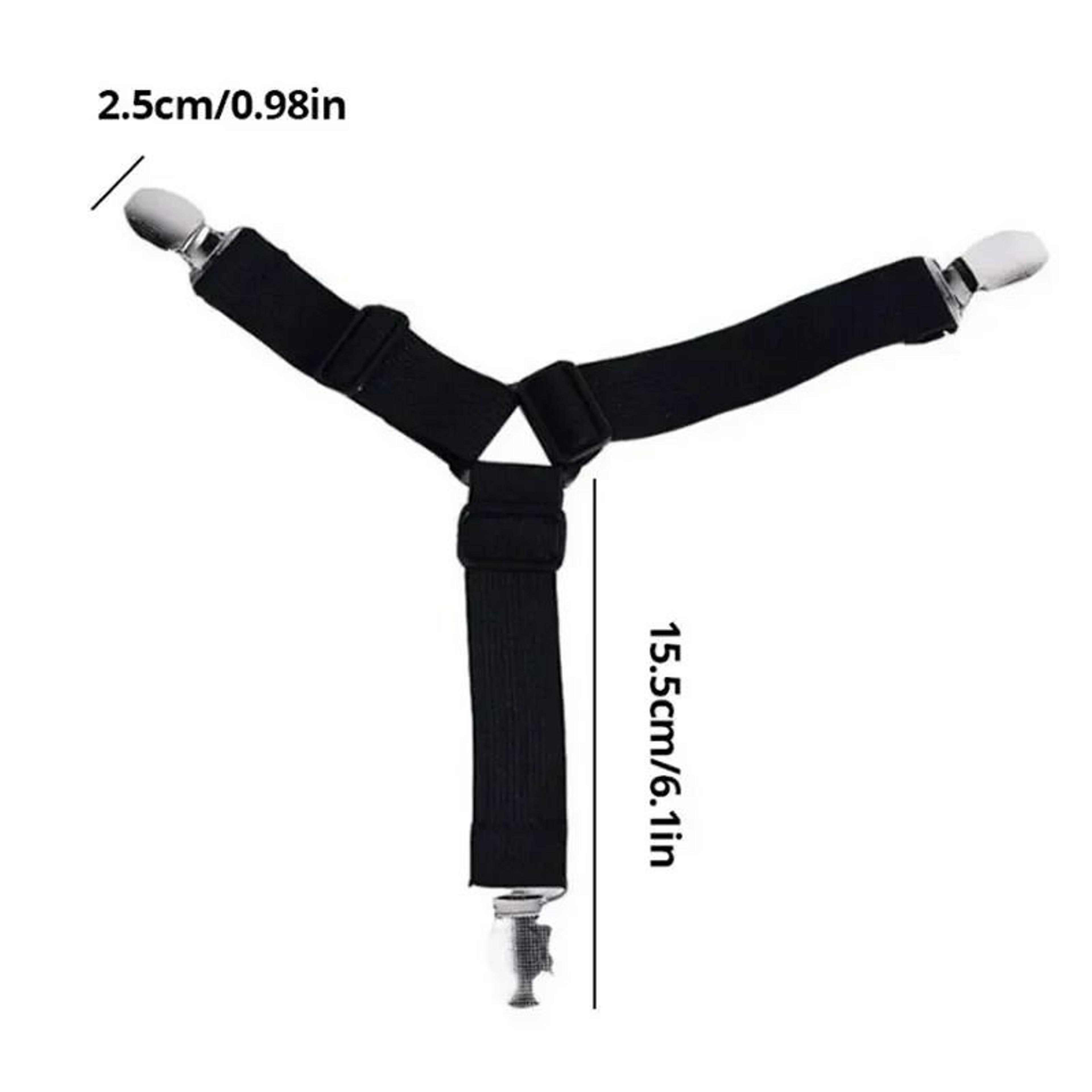 4Piece Adjustable Elastic Bed Sheet Fasteners And Mattress Cover Clip Holders 3