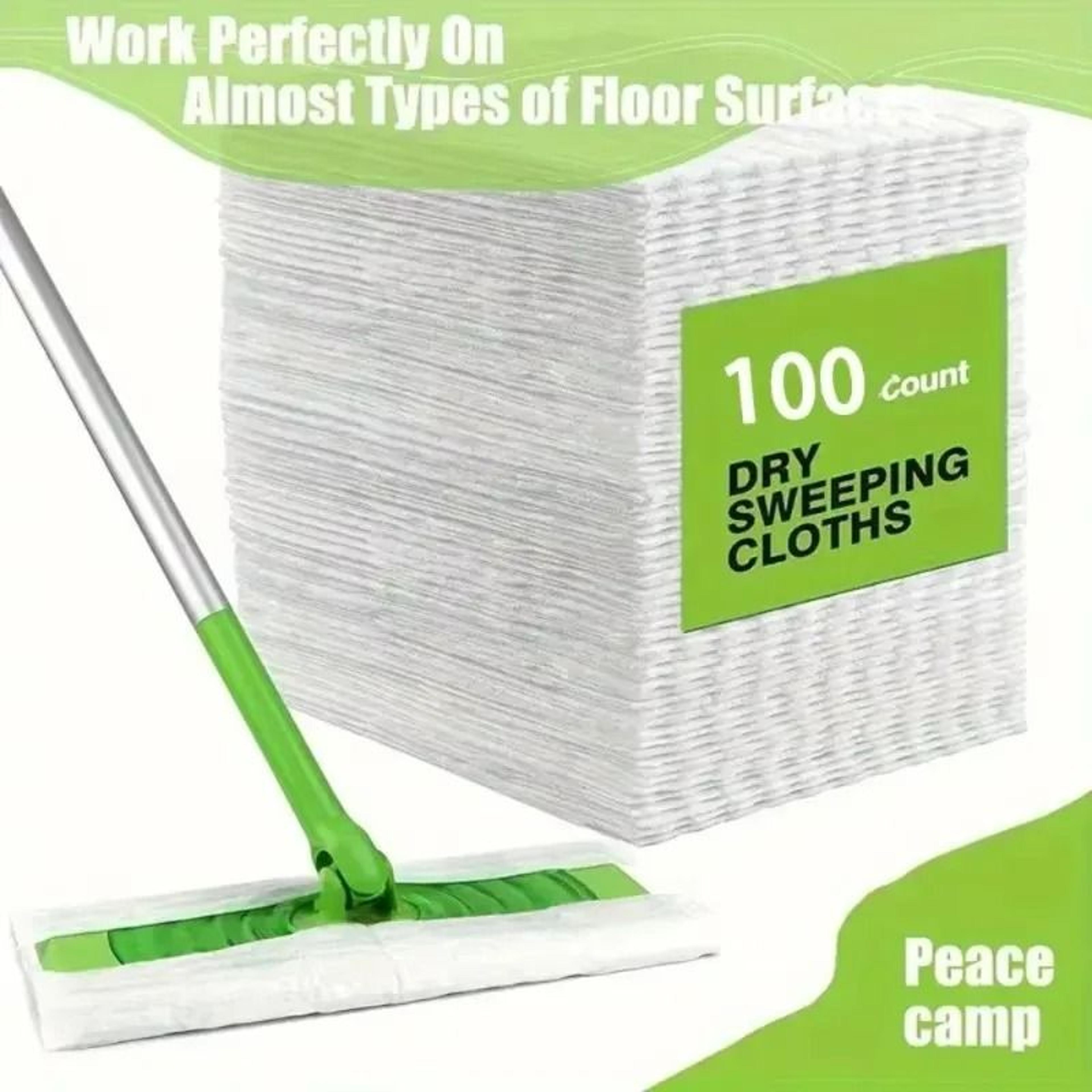 100Piece Disposable Electrostatic Dust Removal Paper Cloth Refills For Flat Mops 1