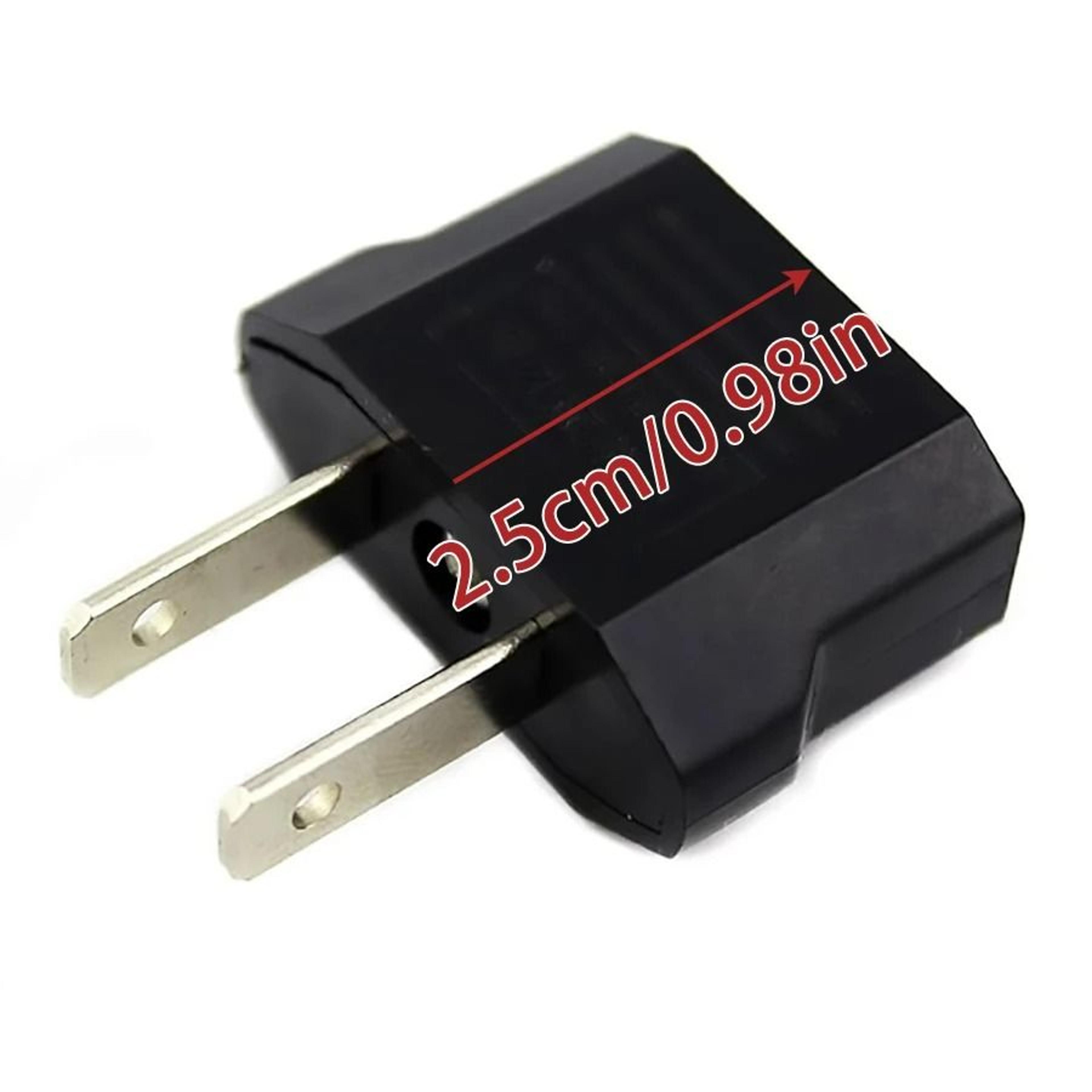 EU To US Travel Power Adapter European 2Pin To US 2Pin AC Plug Converter 3