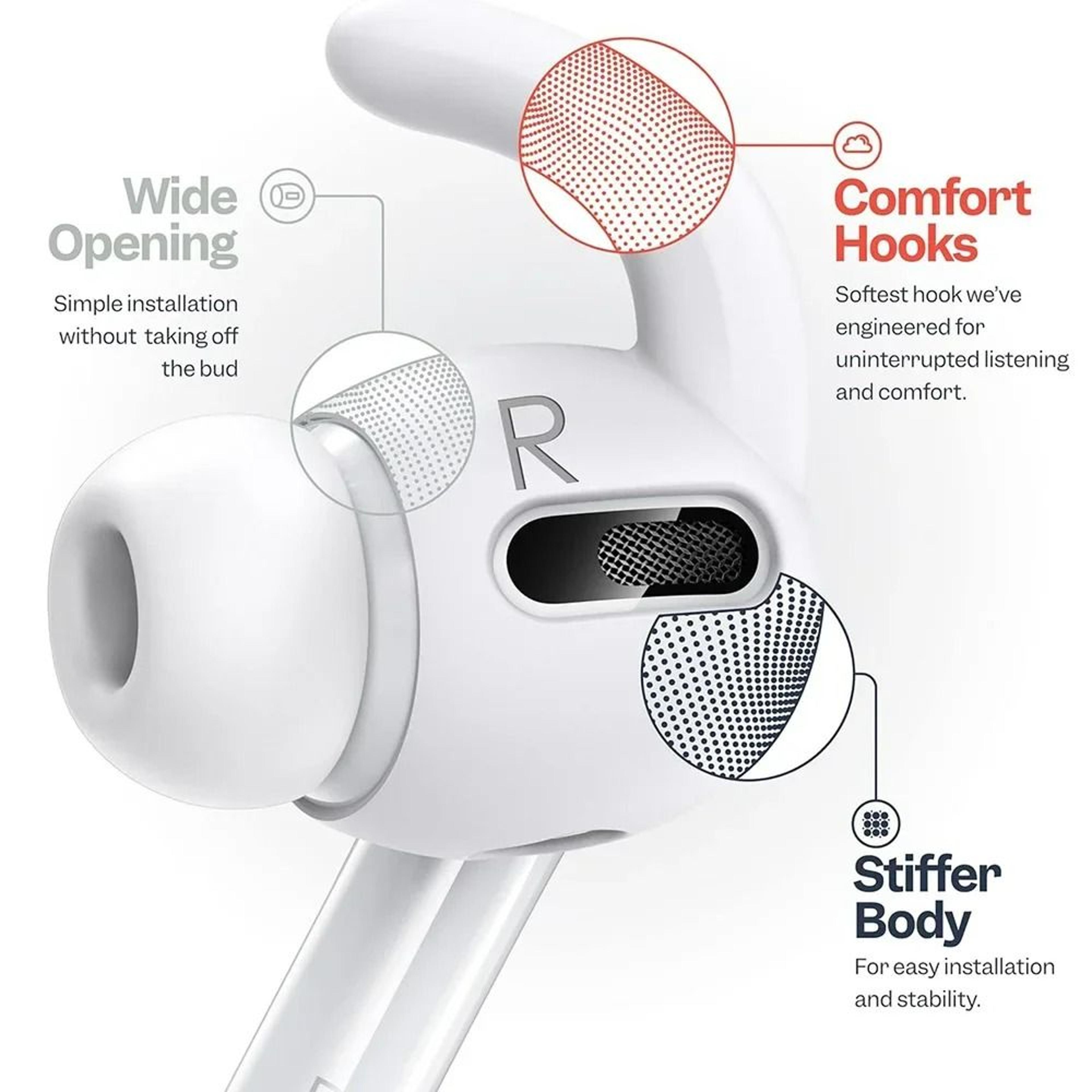 AntiSlip Silicone Eartips  Ear Hooks Protective Sleeve Covers For Apple AirPods Pro  3rd Gen 2
