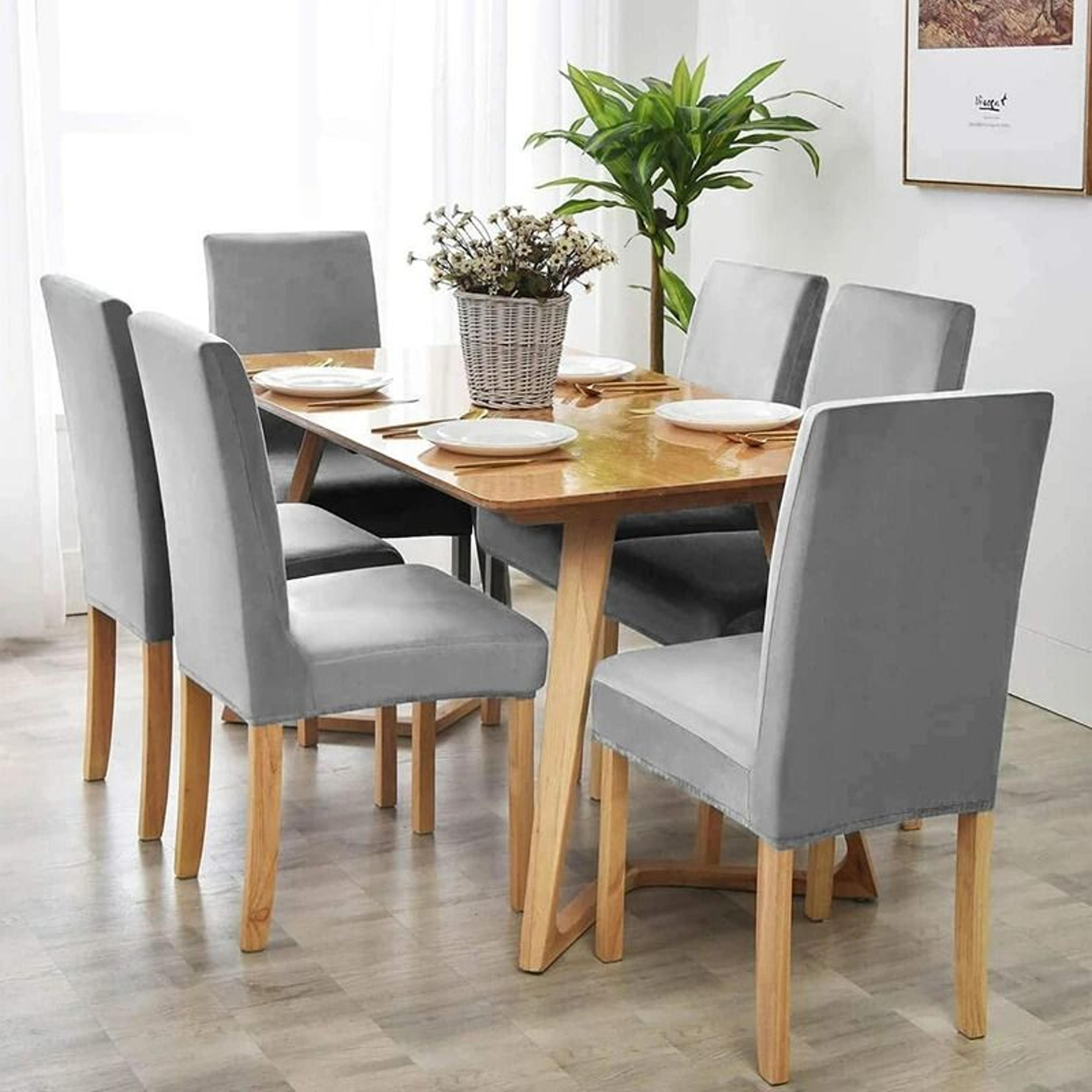 Luxurious Stretch Velvet Dining Chair Cover Soft Office Seat Case Decor 5