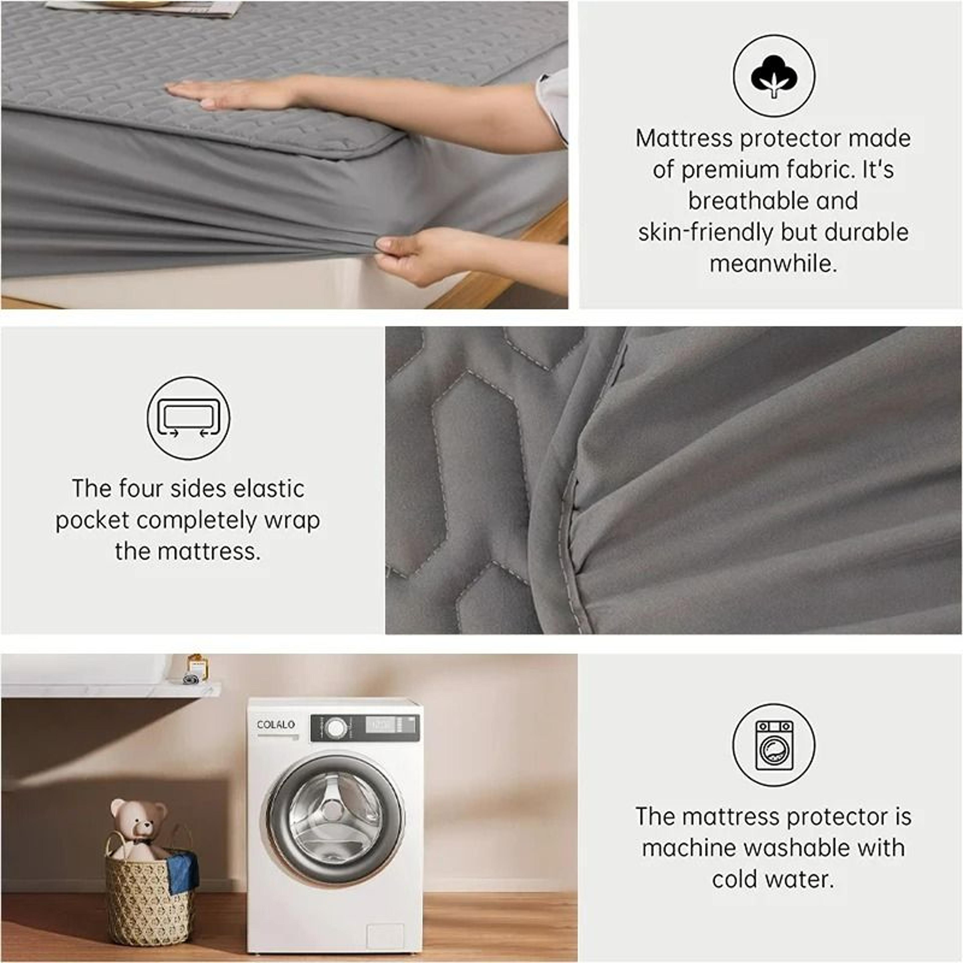 Waterproof Thicken Quilted Mattress Cover Deep Pocket Fitted Sheet Protector 5