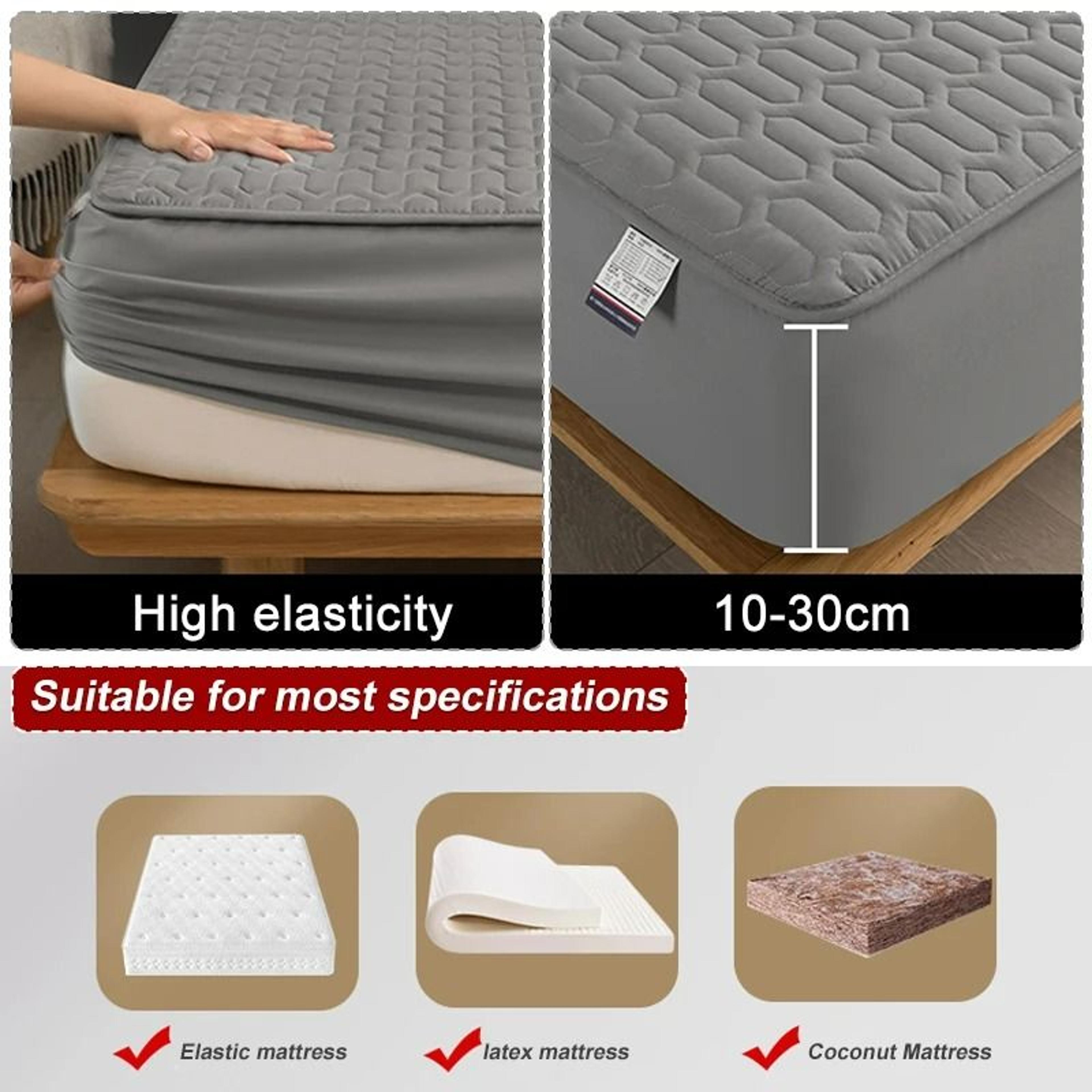Waterproof Thicken Quilted Mattress Cover Deep Pocket Fitted Sheet Protector 1