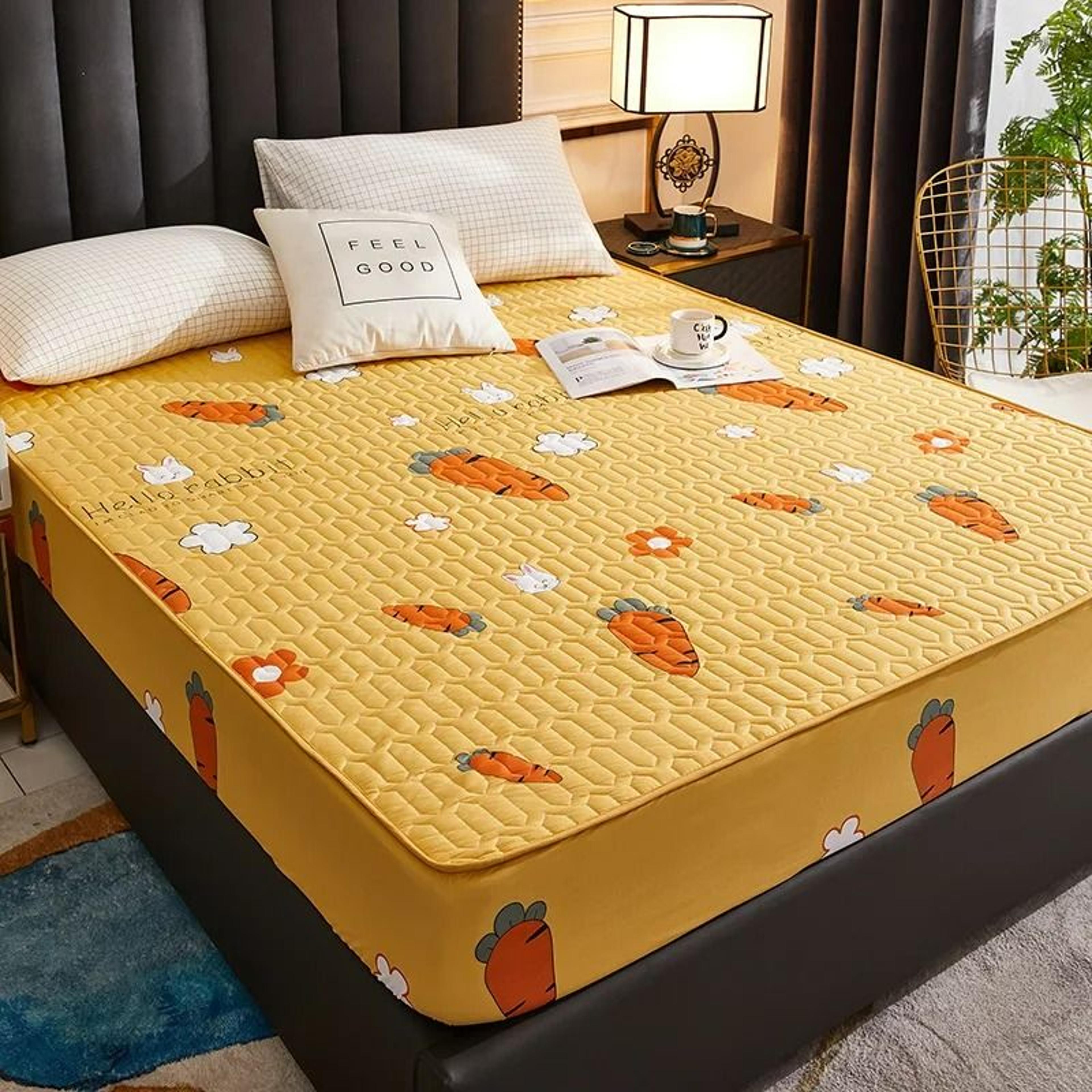 Waterproof Thicken Quilted Mattress Cover Deep Pocket Fitted Sheet Protector 19
