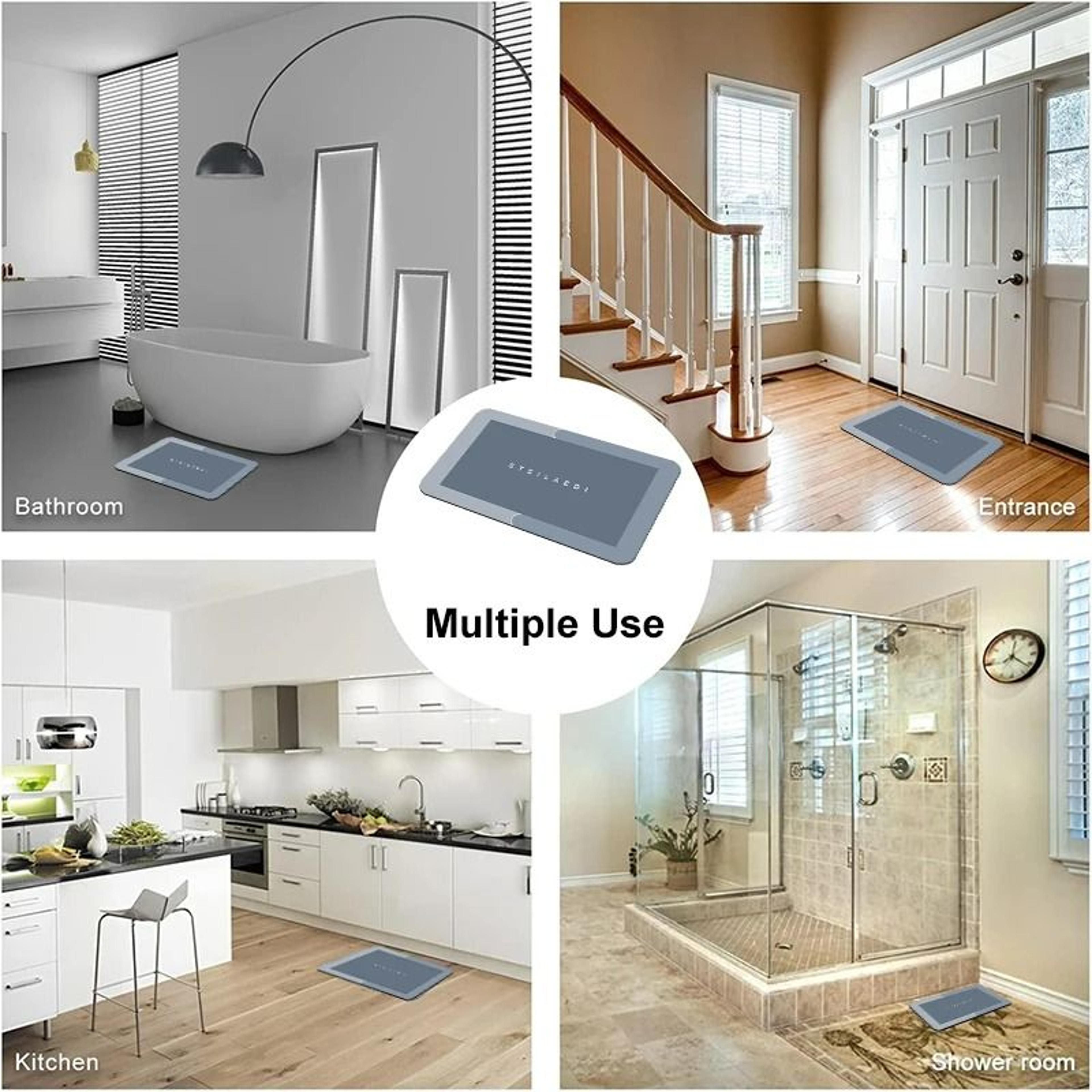 Diatomite Super Absorbent Bathroom Floor Mat QuickDrying NonSlip Rug 5