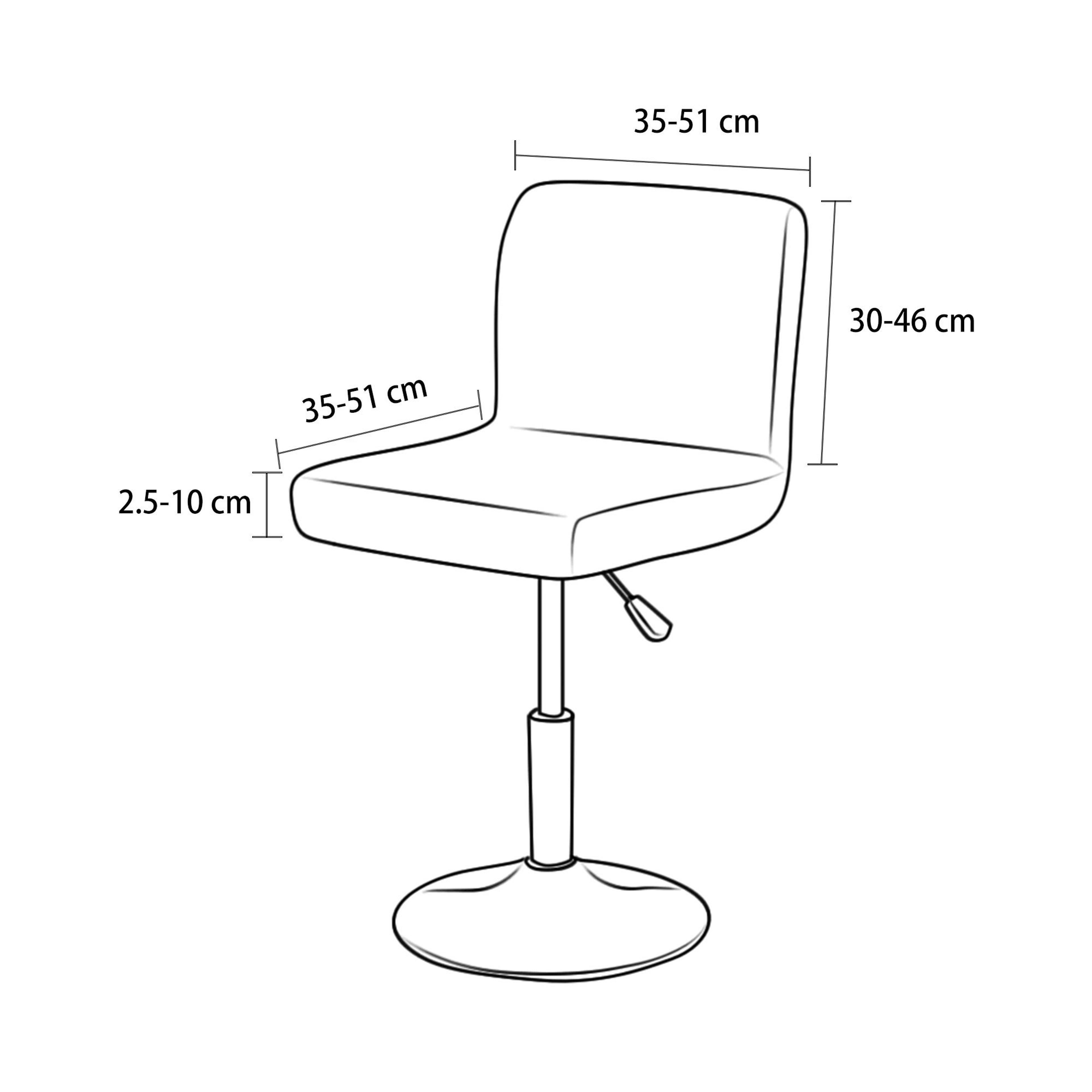Real Waterproof Fabric Bar Chair Cover Stretch Short Back Slipcover 2