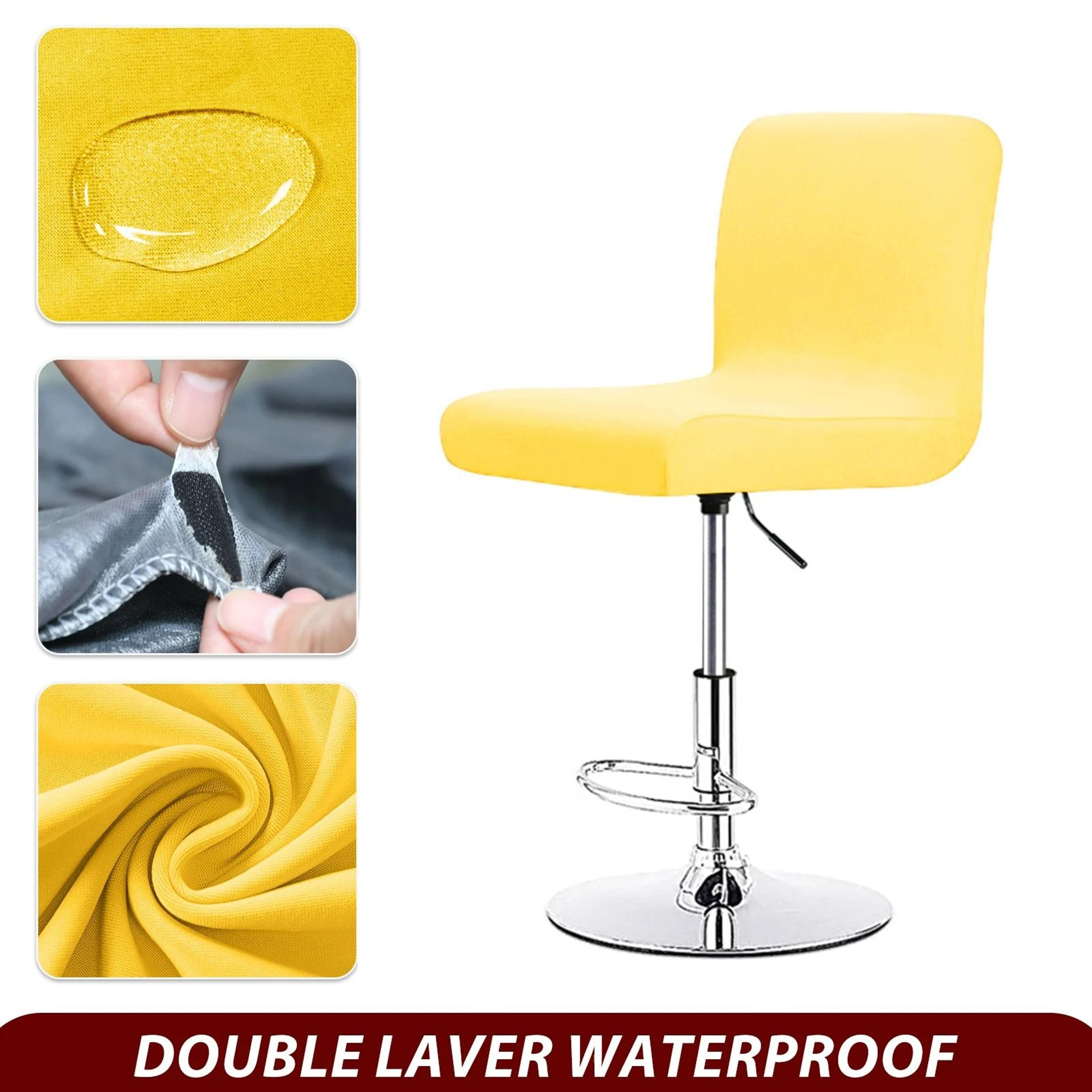 Real Waterproof Fabric Bar Chair Cover Stretch Short Back Slipcover 10