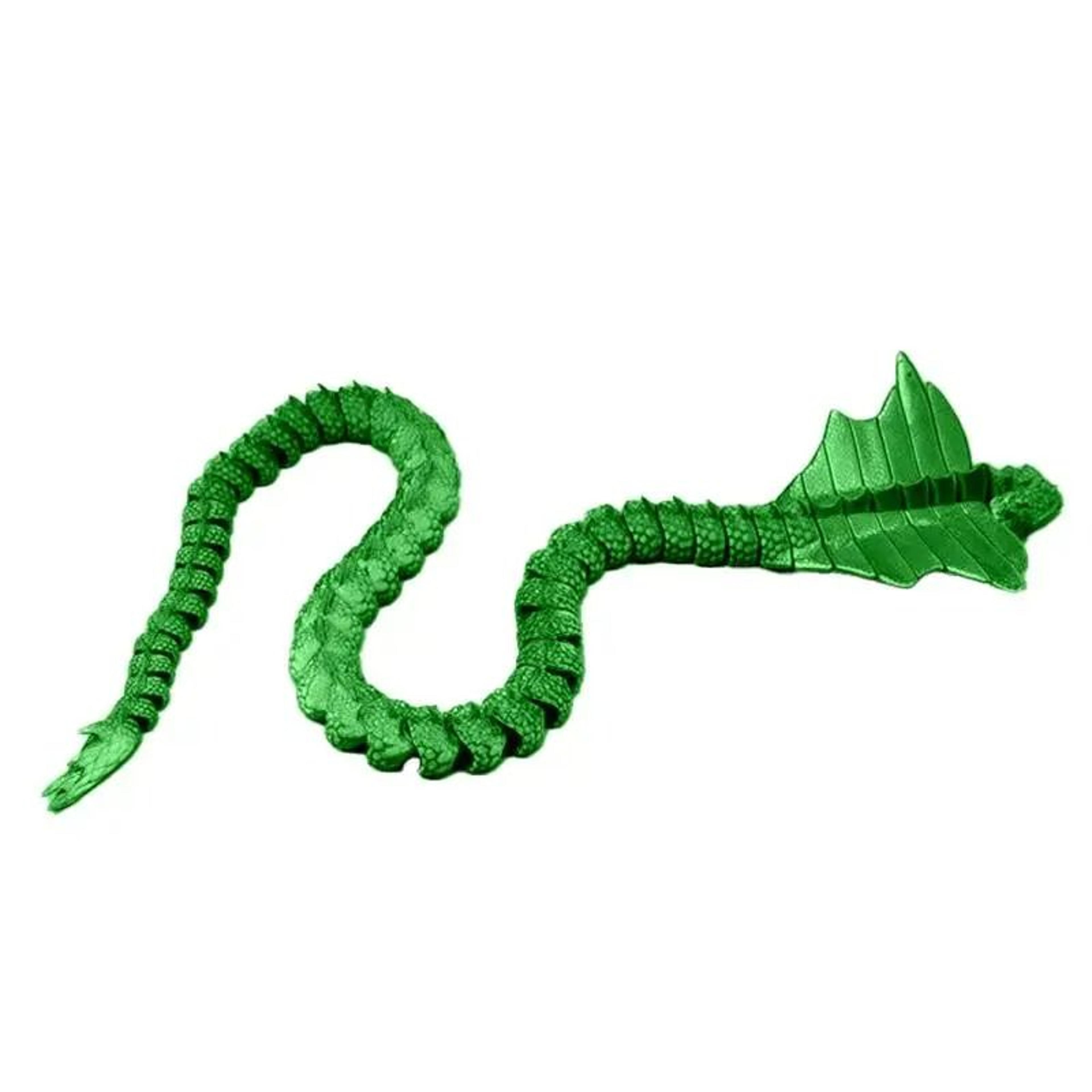 3D Printed Articulated Serpent Dragon Snake Figurine 8
