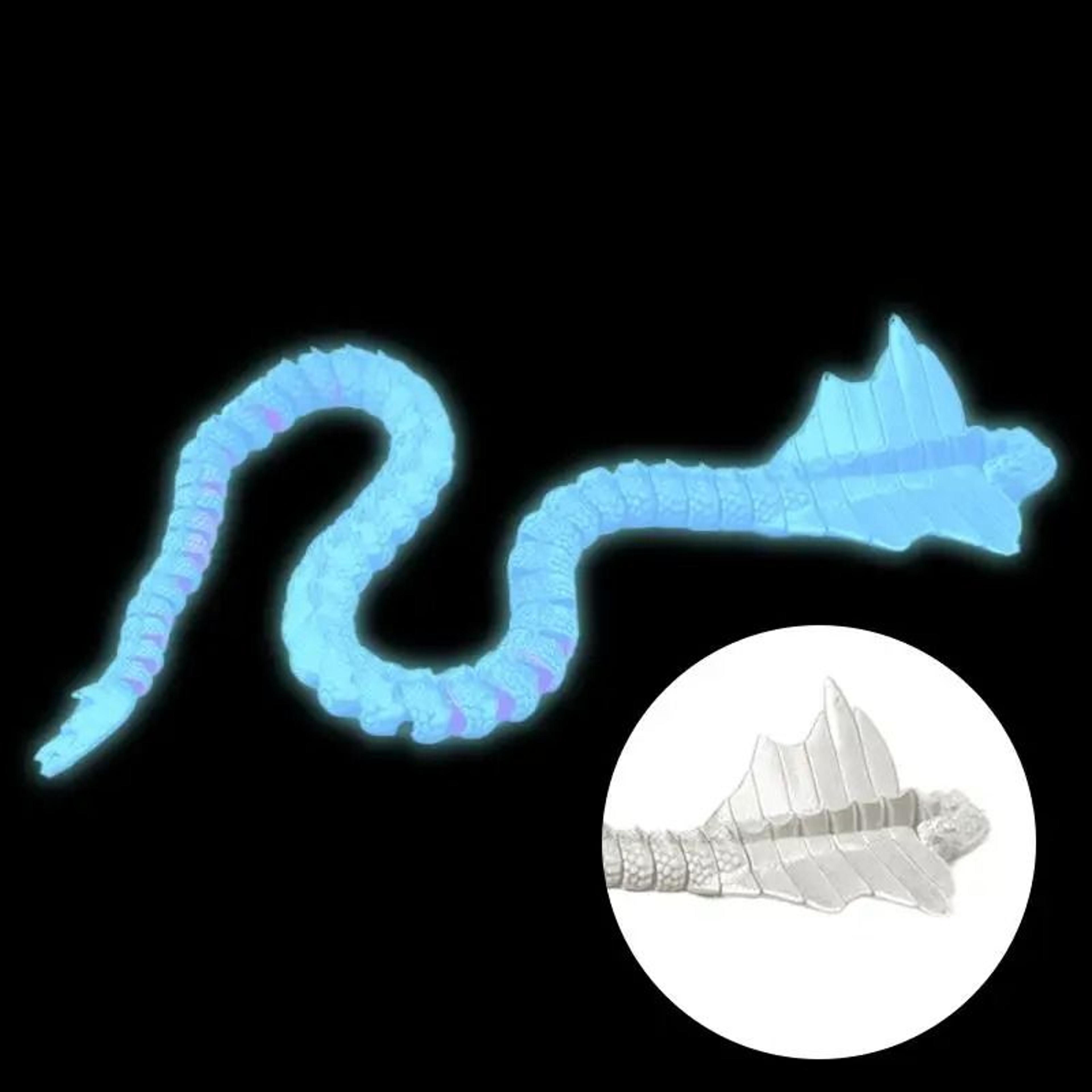 3D Printed Articulated Serpent Dragon Snake Figurine 7