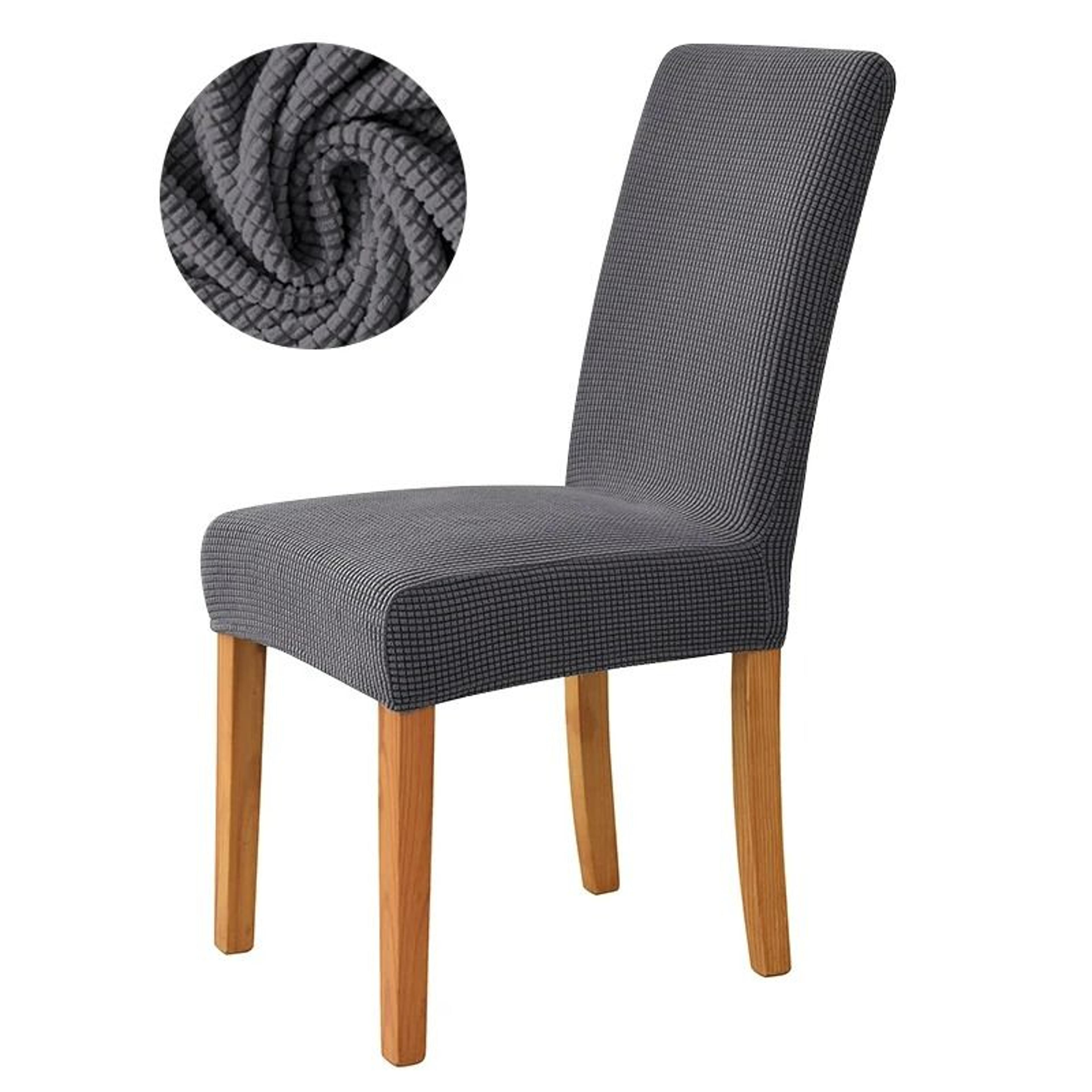 Jacquard Fabric Stretch Dining Chair Seat Cover 10