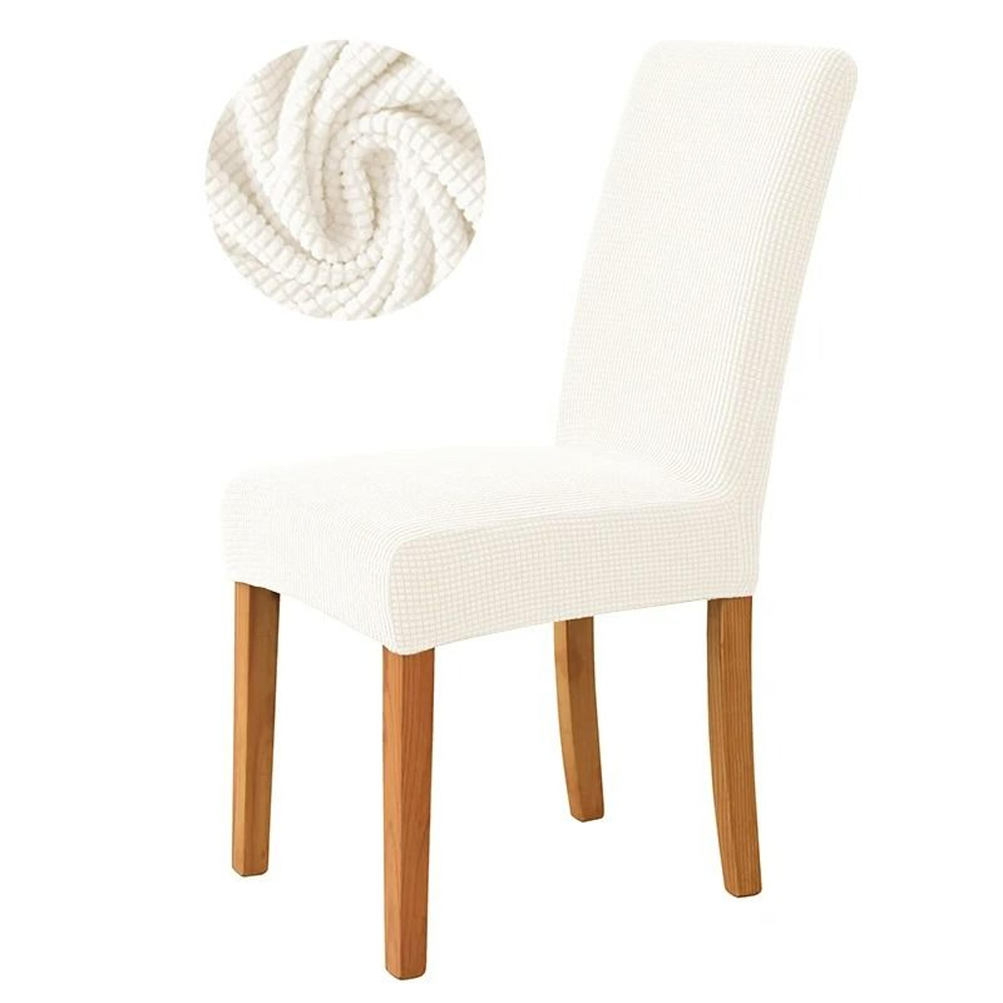 Jacquard Fabric Stretch Dining Chair Seat Cover 8