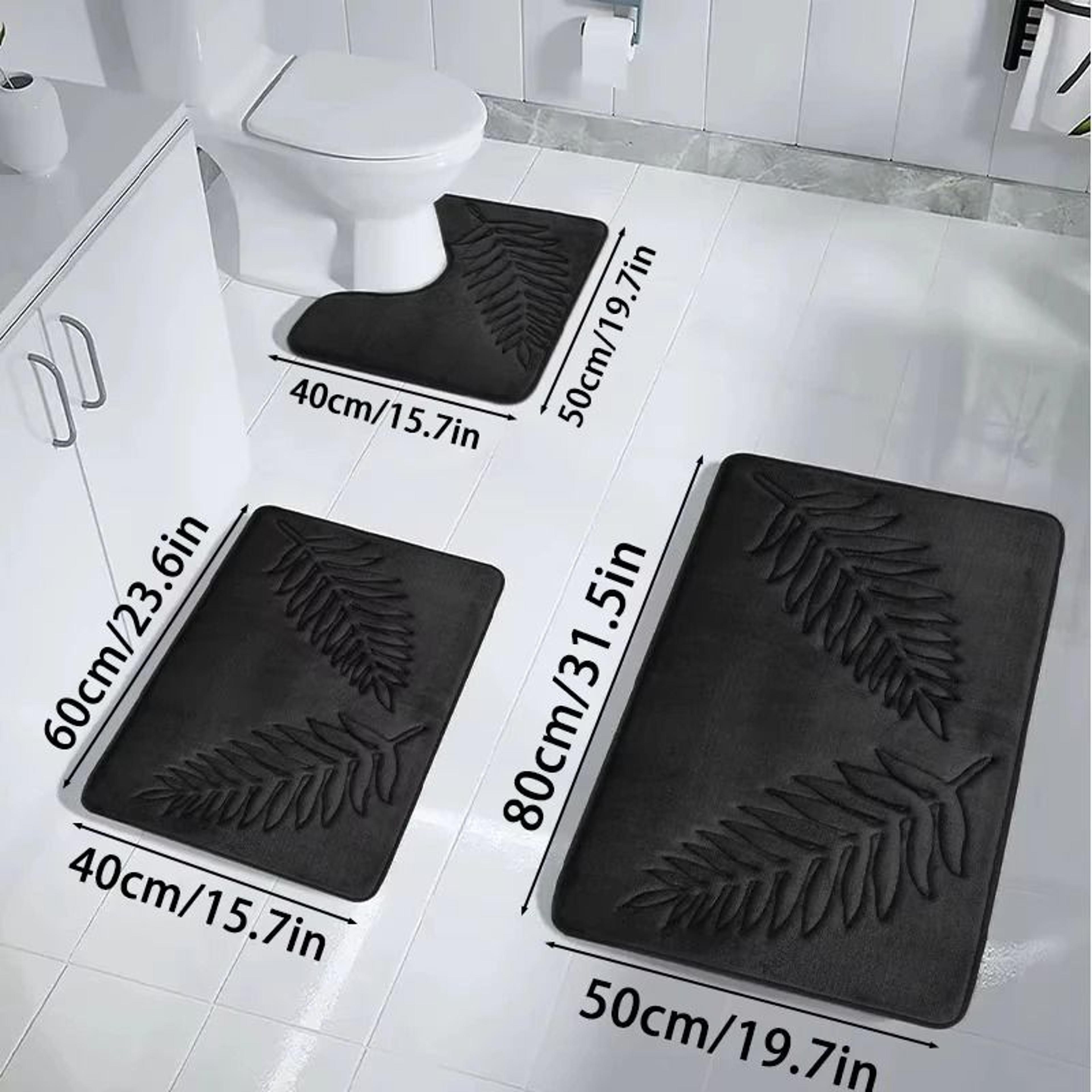 3Pcs Set NonSlip UltraSoft QuickDry Bathroom Rugs 2