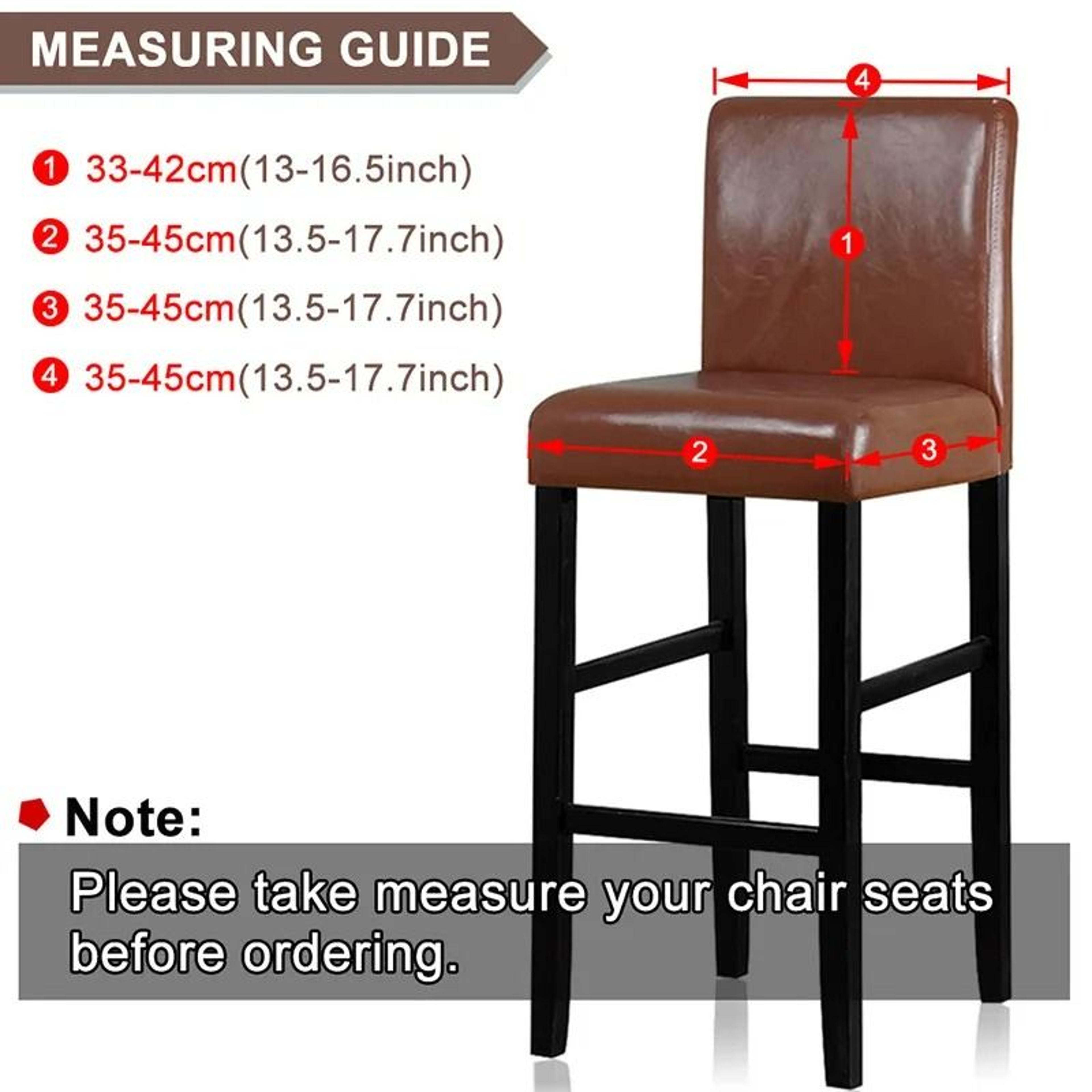 Solid Color Velvet Elastic Stretch Bar Stool Cover 2