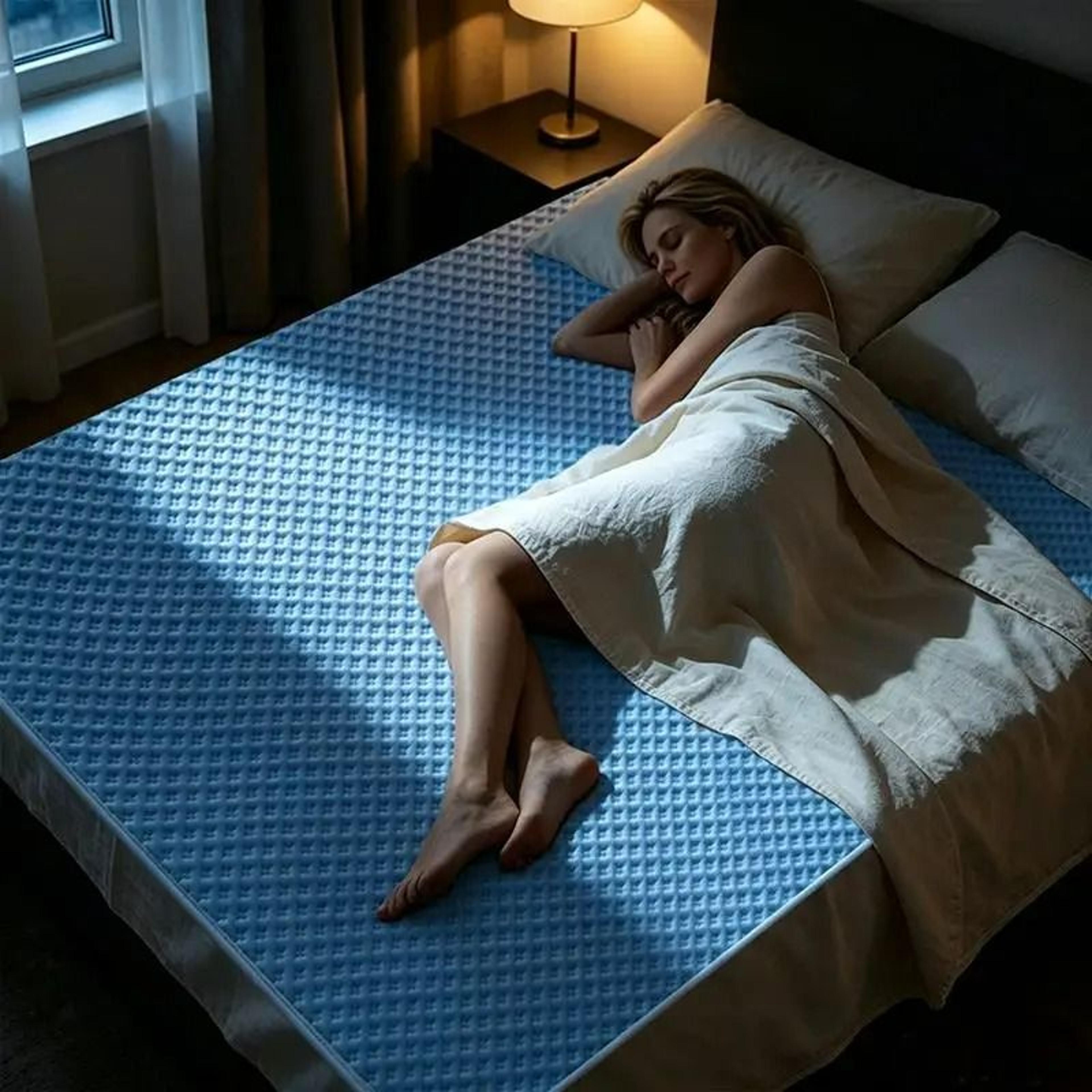 Breathable Cooling Silky Fiber Summer Mattress Pad 5