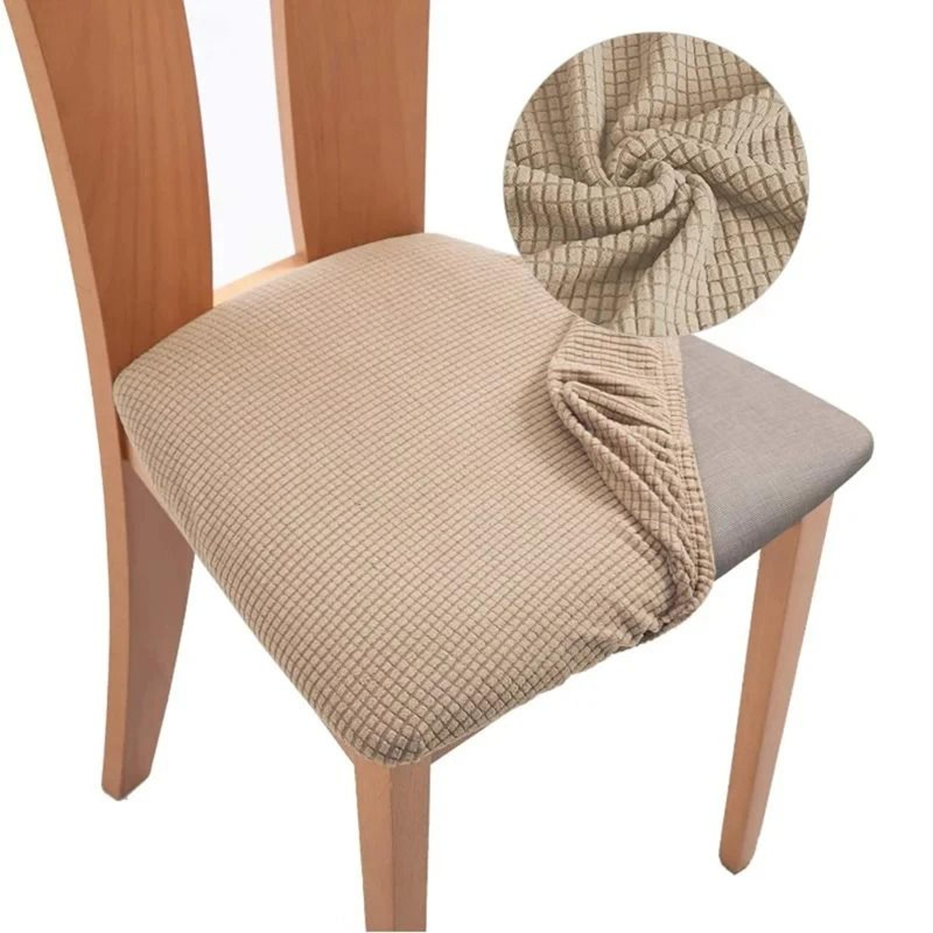 Stretch Jacquard Upholstered Dining Chair Seat Cover 13