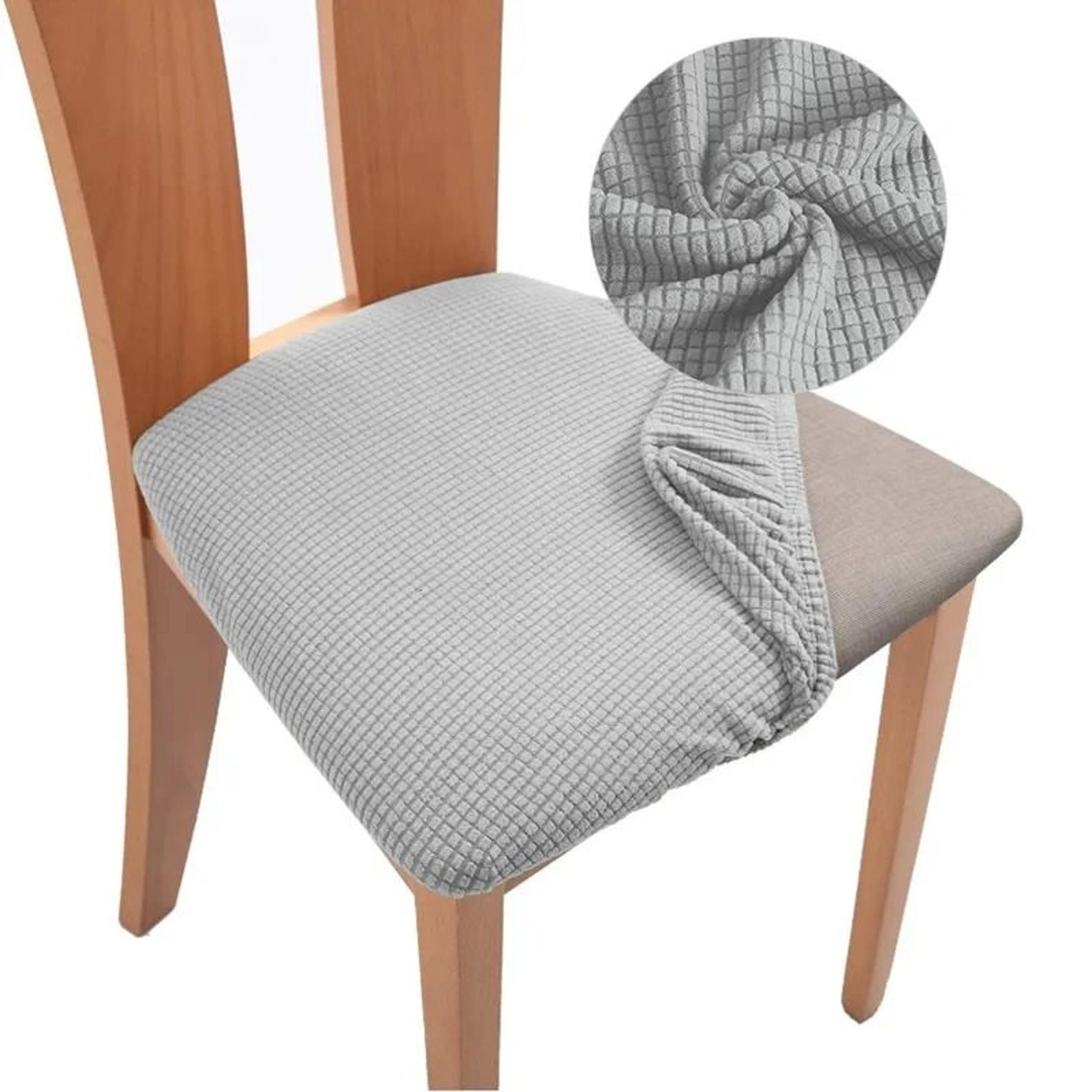 Stretch Jacquard Upholstered Dining Chair Seat Cover 9