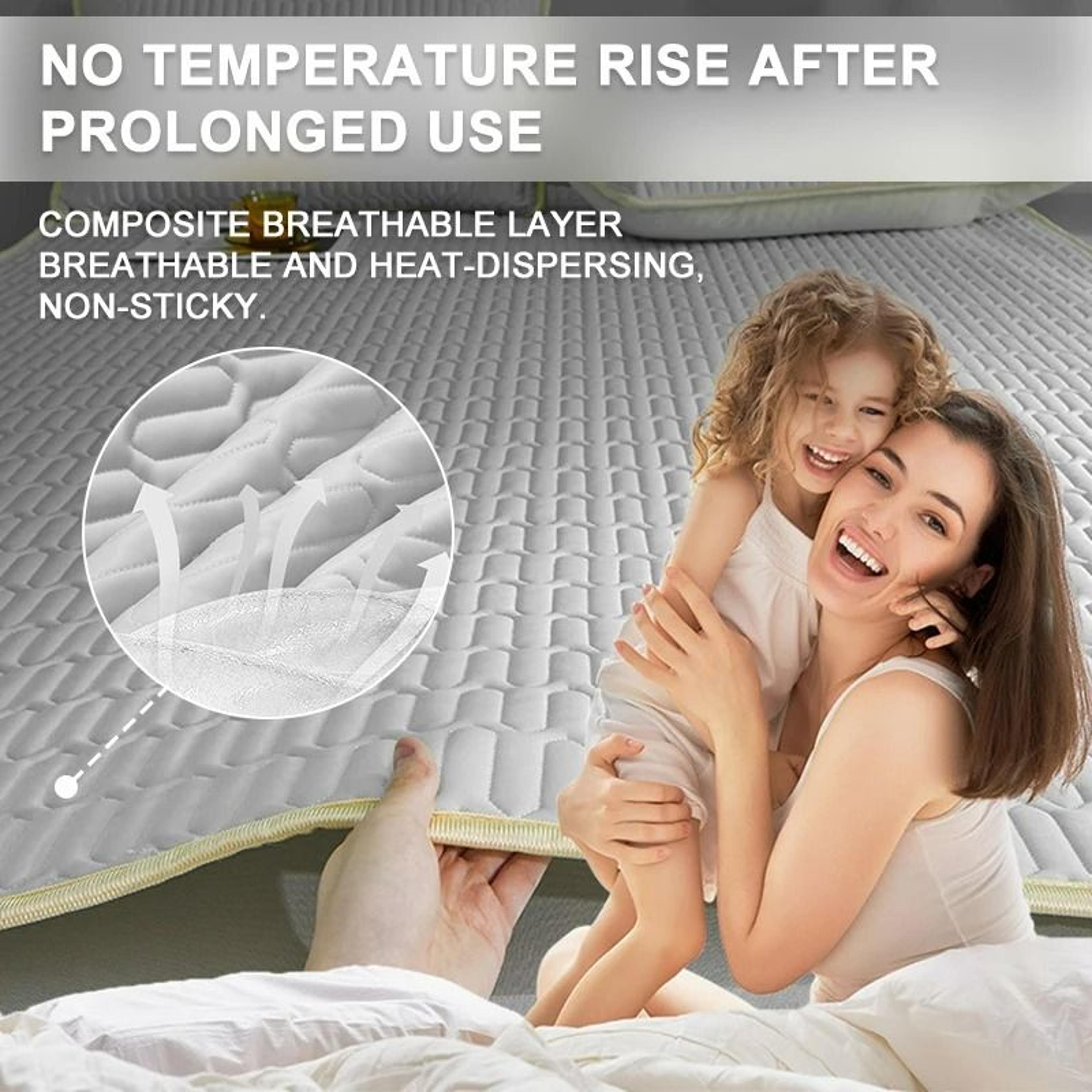 Latex Cooling Ice Silk Summer Mattress Pad 5