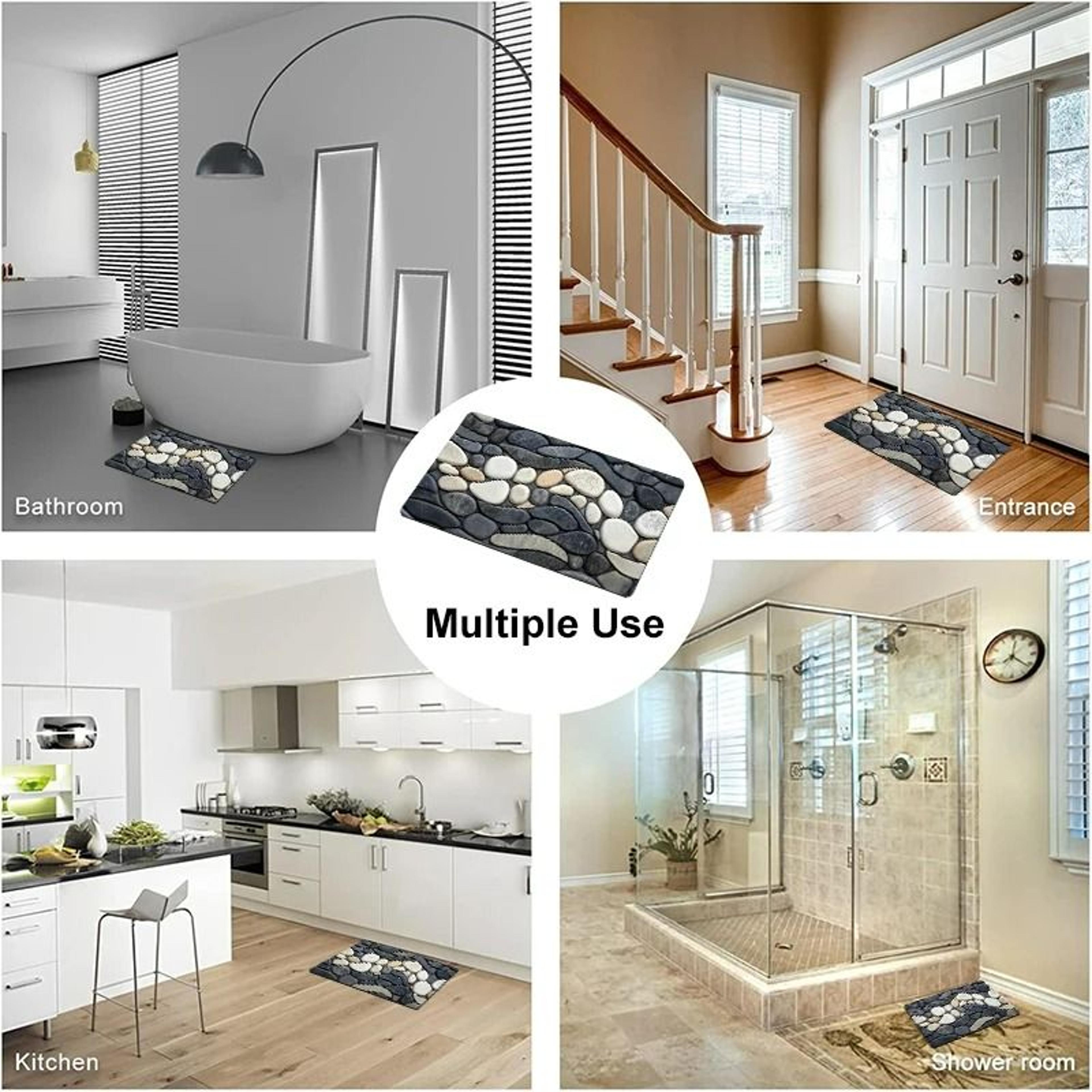 Pebble Pattern Diatomite Absorbent NonSlip Floor Mat 4