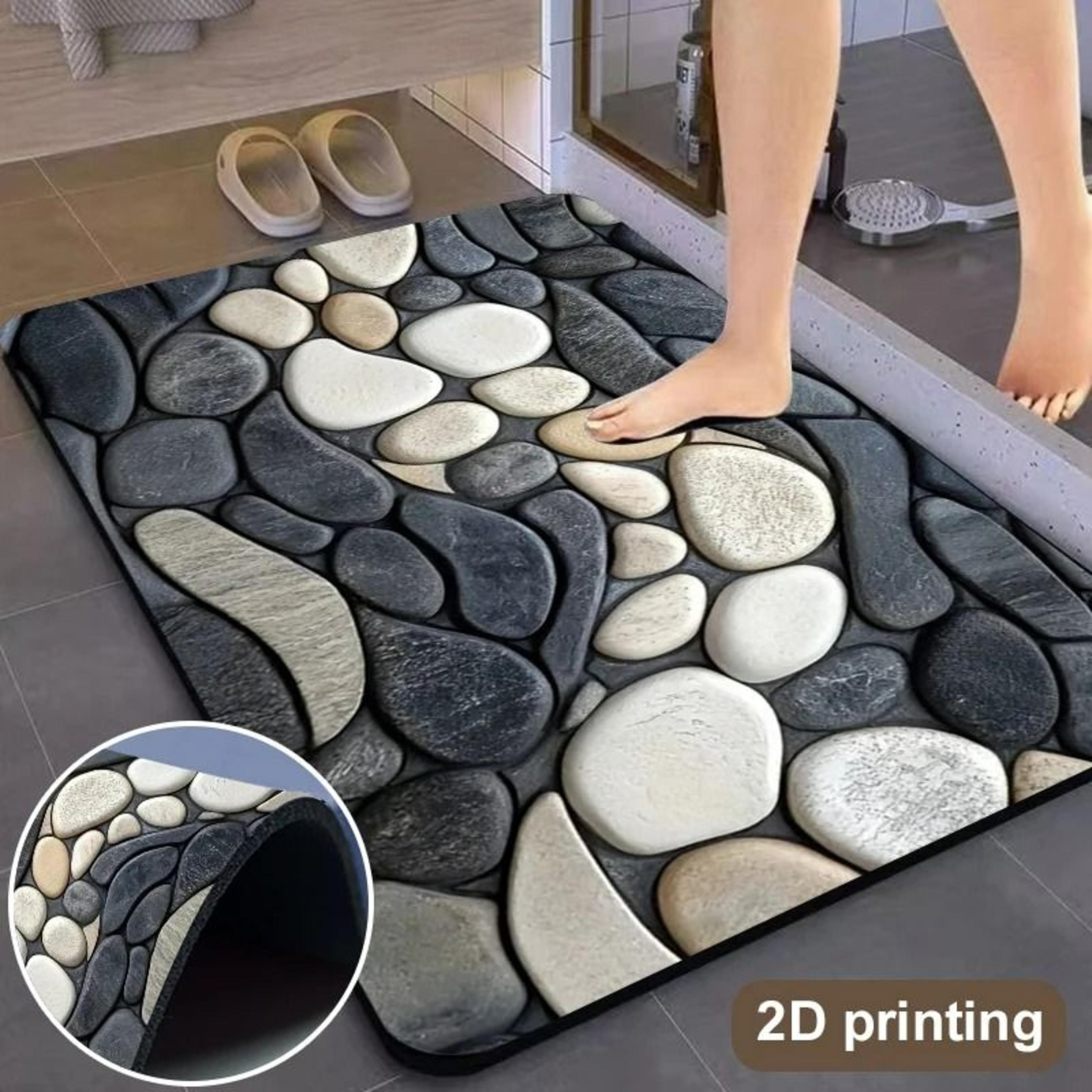 Pebble Pattern Diatomite Absorbent NonSlip Floor Mat 2
