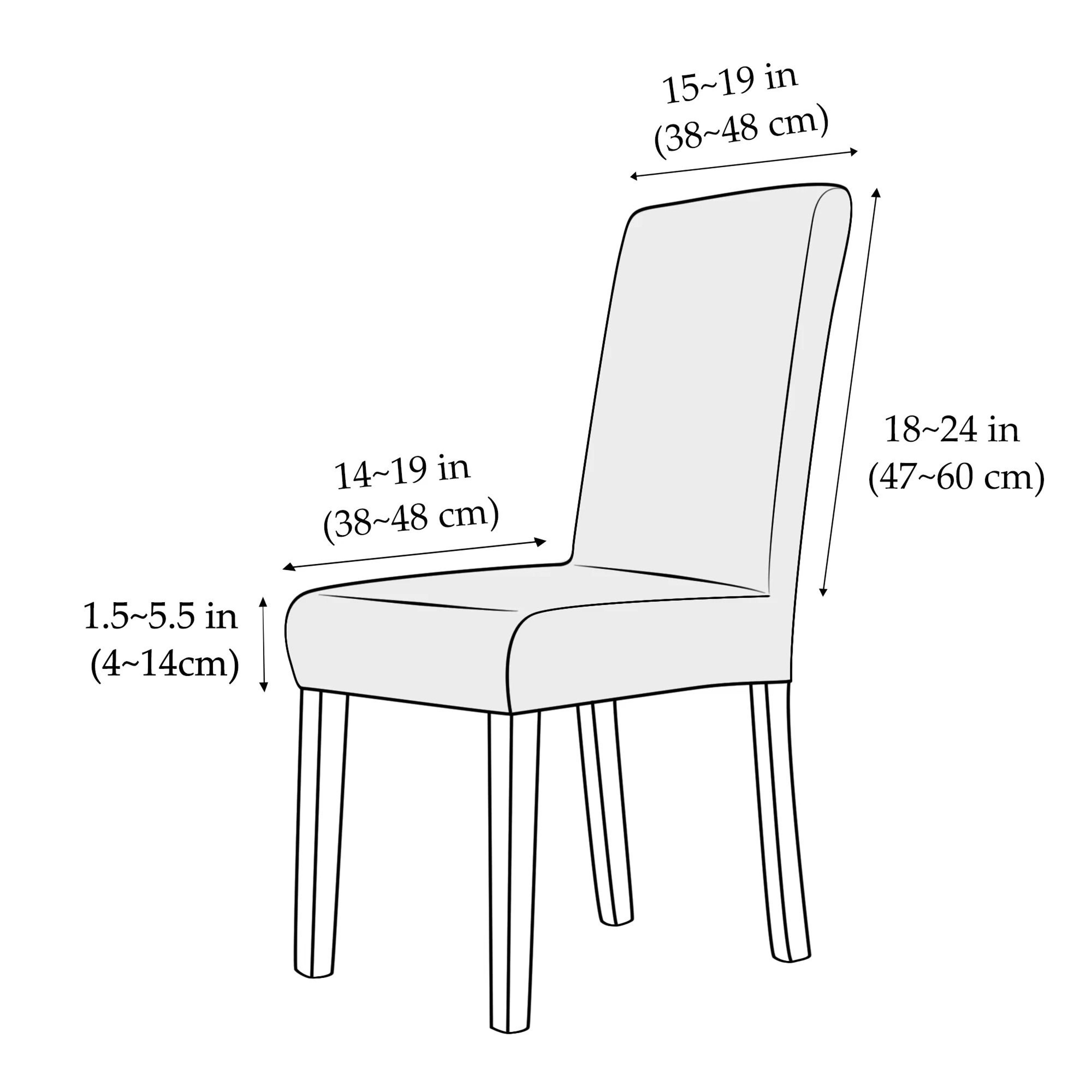 Jacquard Fabric AntiDust Stretch Dining Chair Cover 2