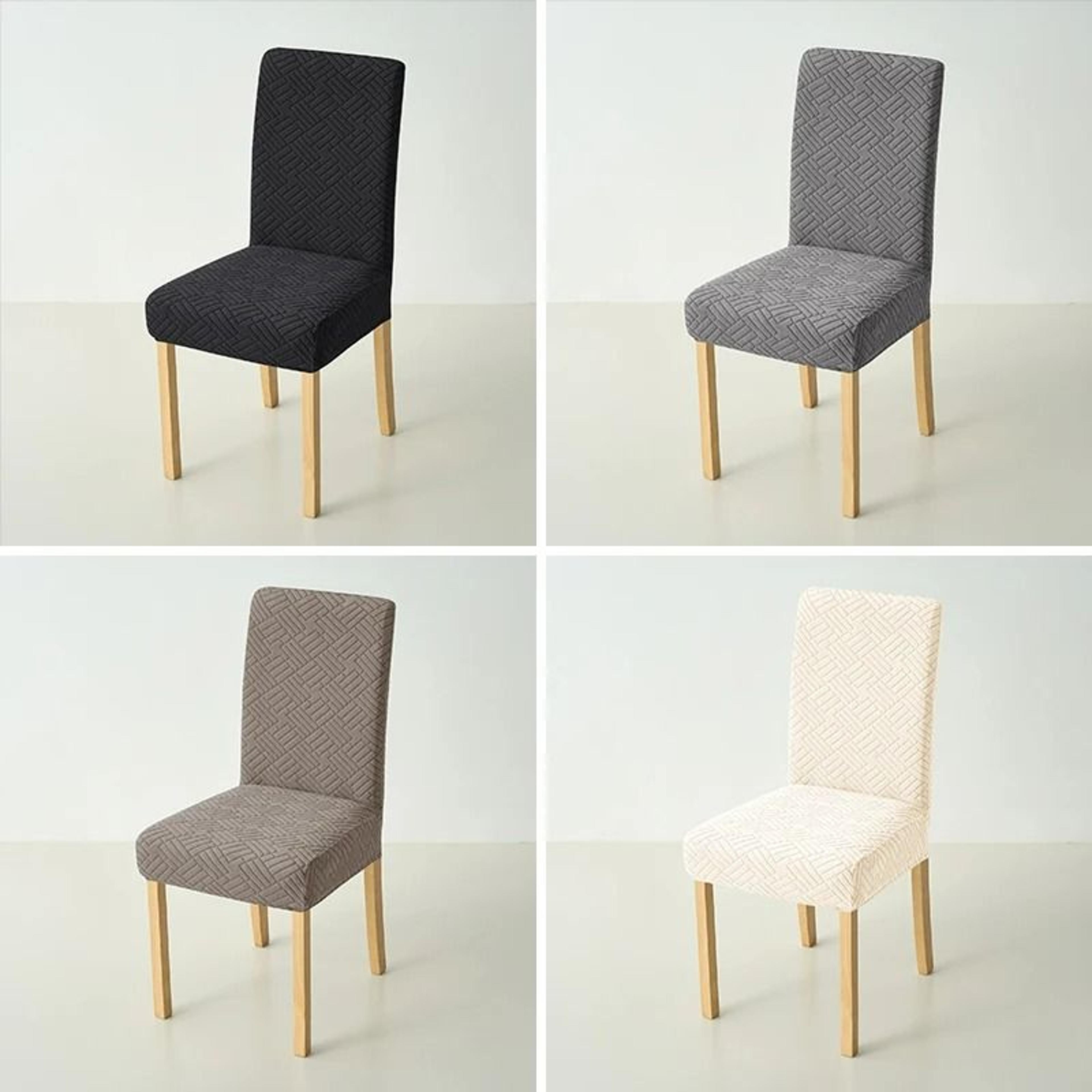 Jacquard Fabric AntiDust Stretch Dining Chair Cover 6