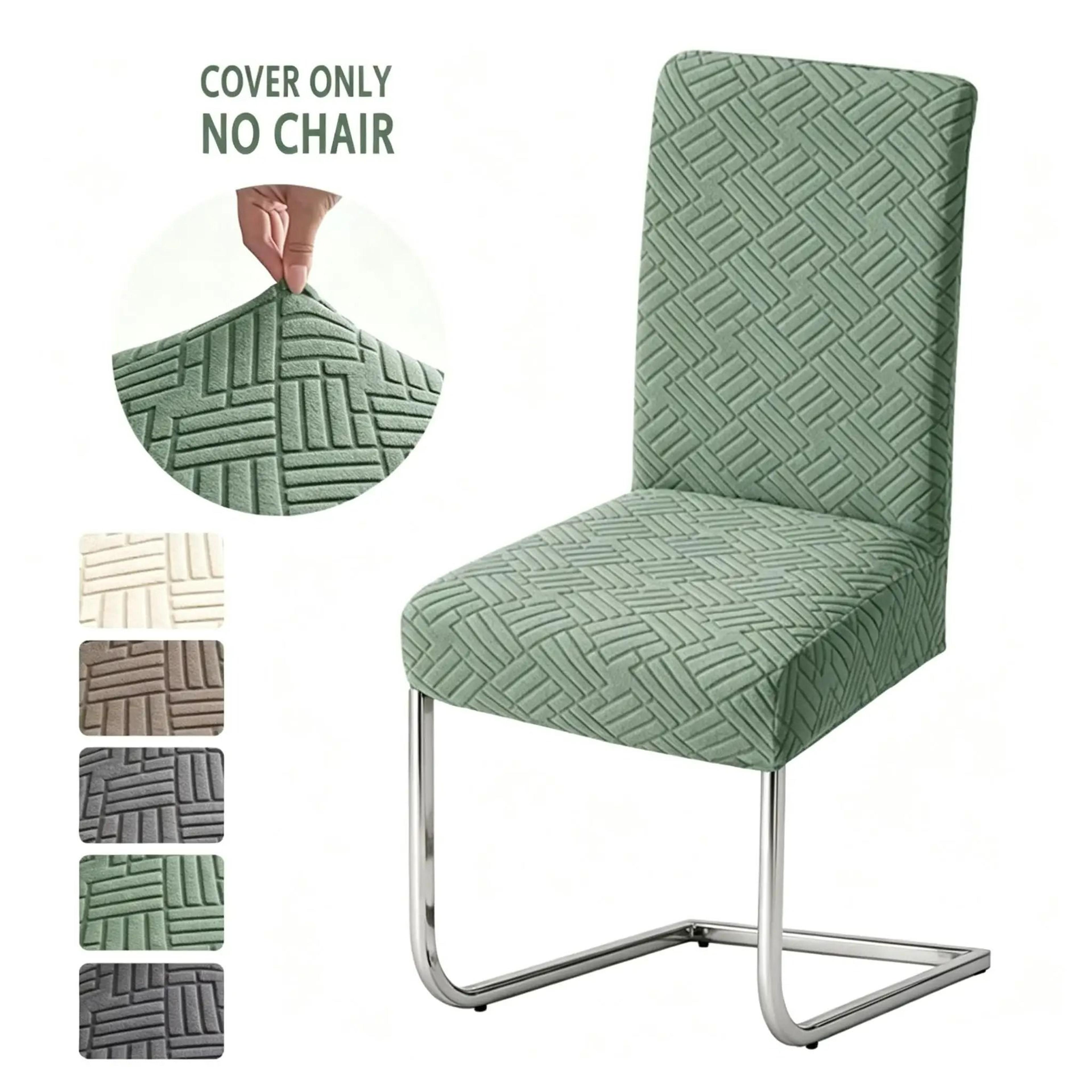 Jacquard Fabric AntiDust Stretch Dining Chair Cover 11