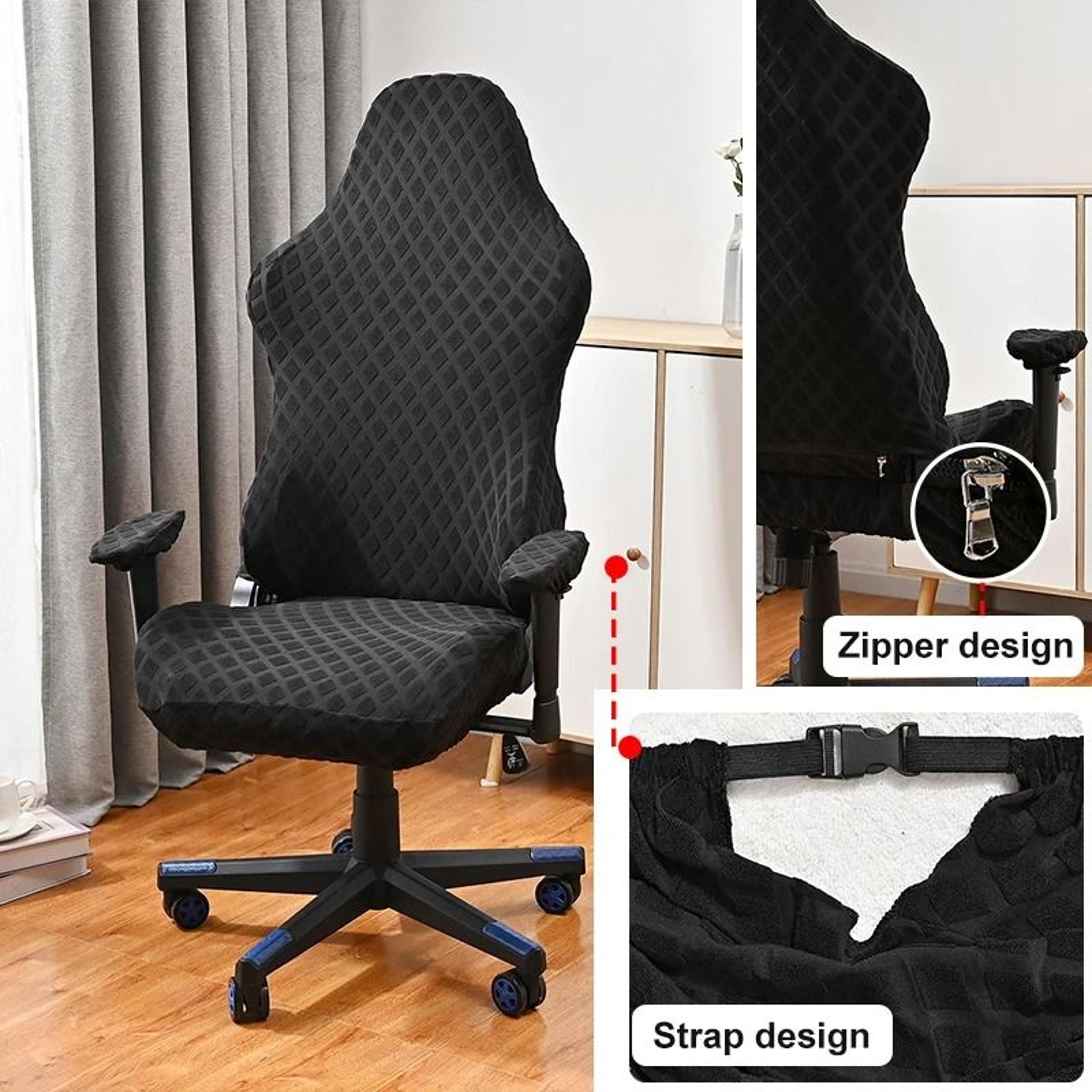 4Pcs Set Jacquard Gaming  Office Chair Cover With Armrest Covers 3