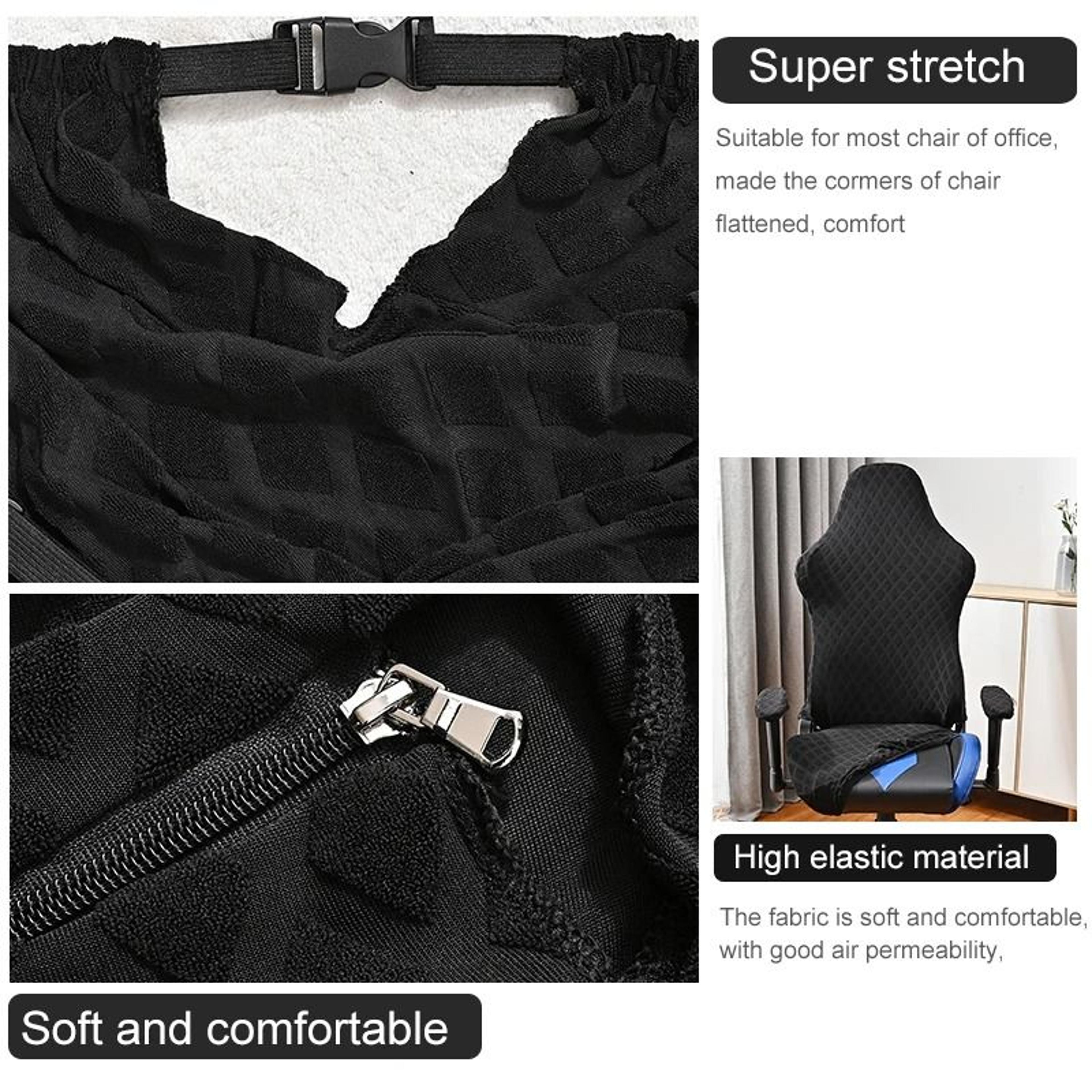 4Pcs Set Jacquard Gaming  Office Chair Cover With Armrest Covers 4