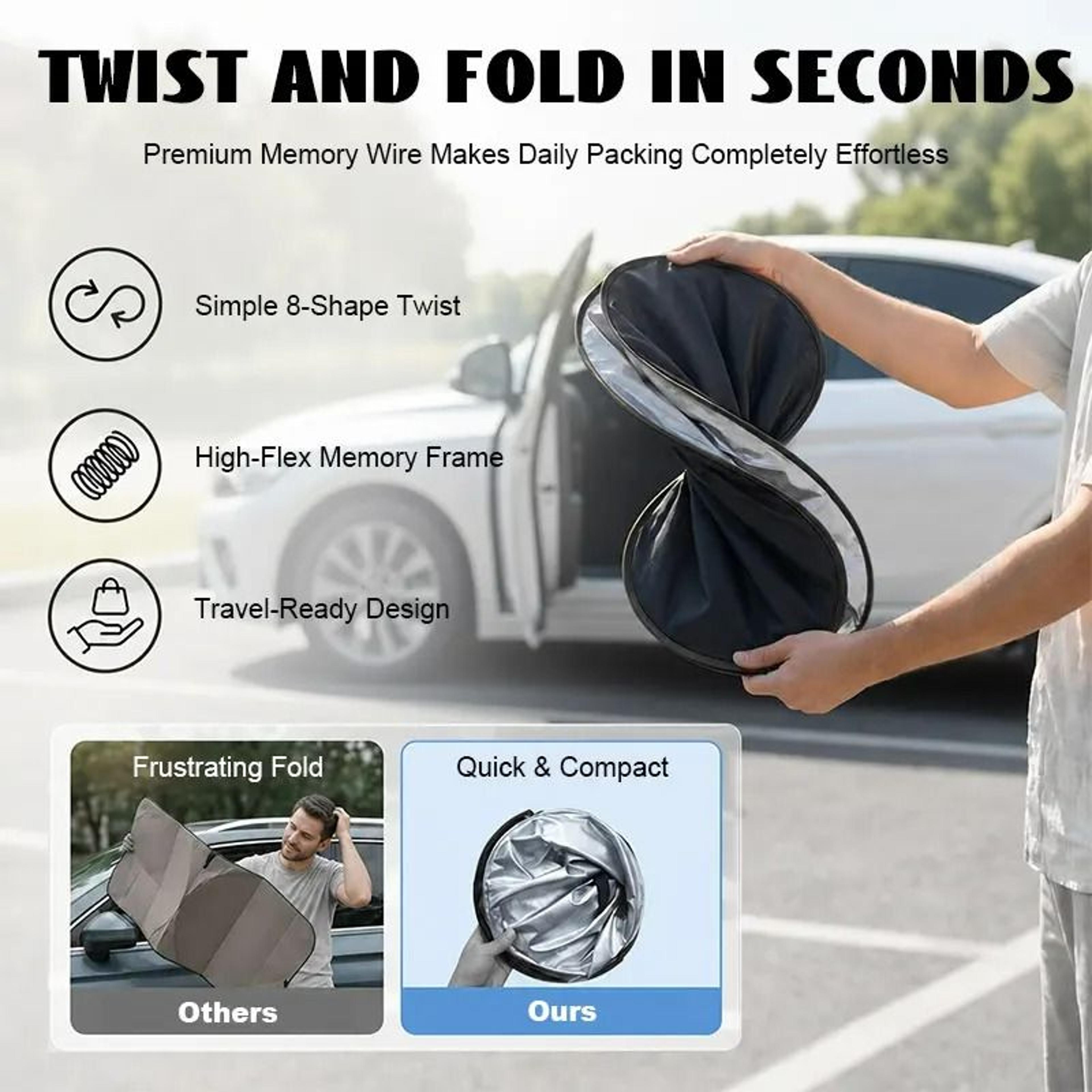 Car Front Windshield Foldable Parasol Sunshade 3