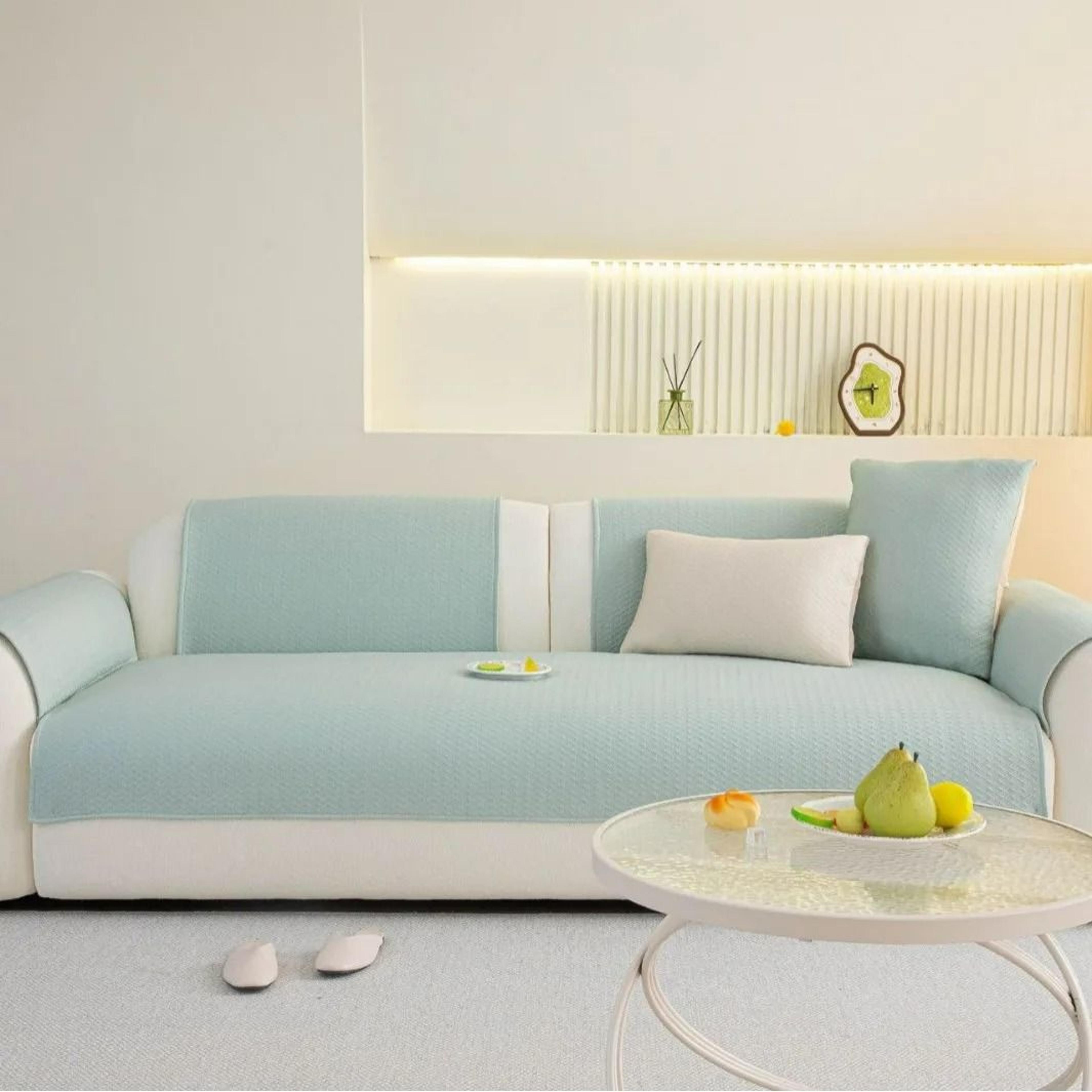 Summer Cooling Ice Silk Sofa Cover  Couch Pad 4