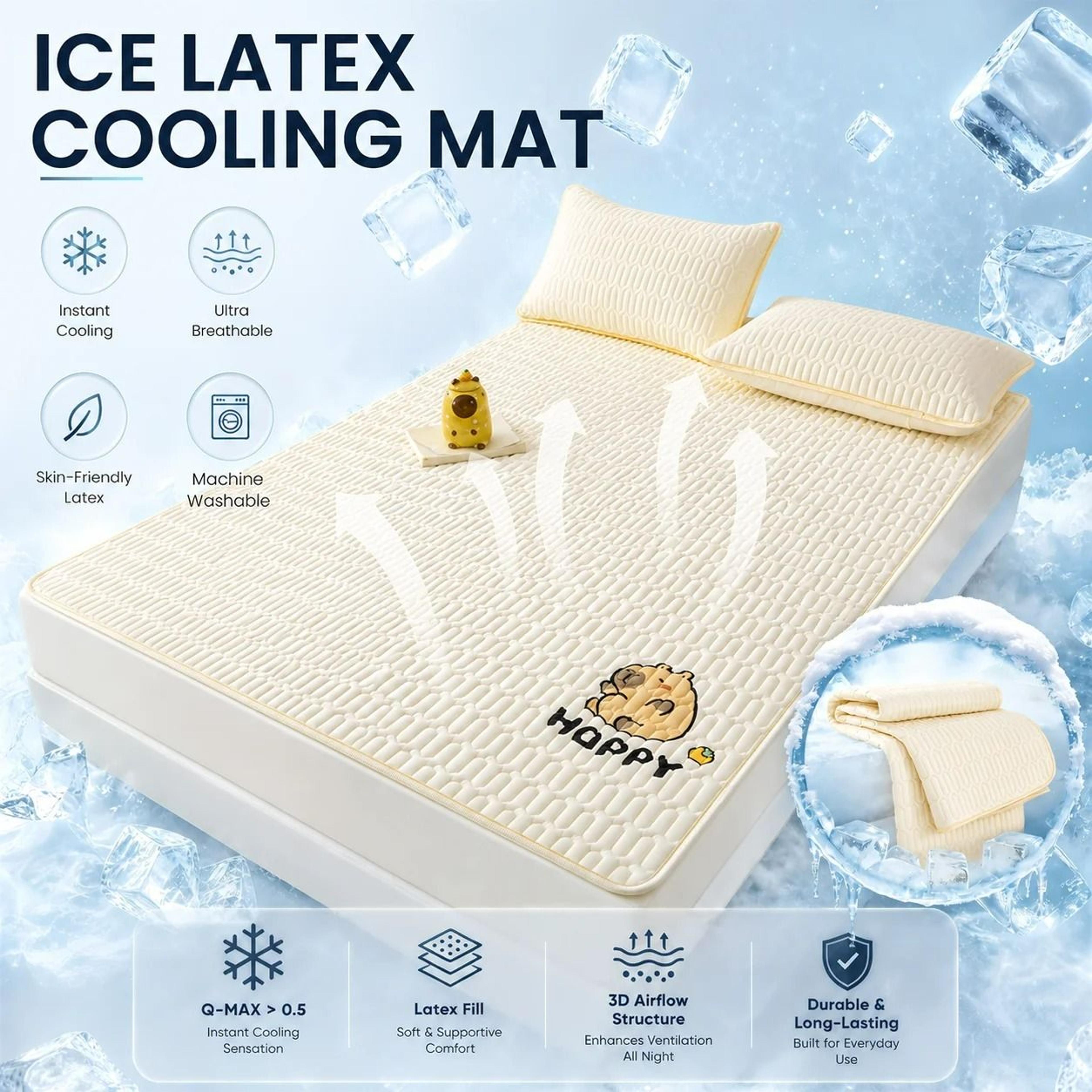 Breathable Latex Cooling Mat  SkinFriendly Sleeping Pad 1